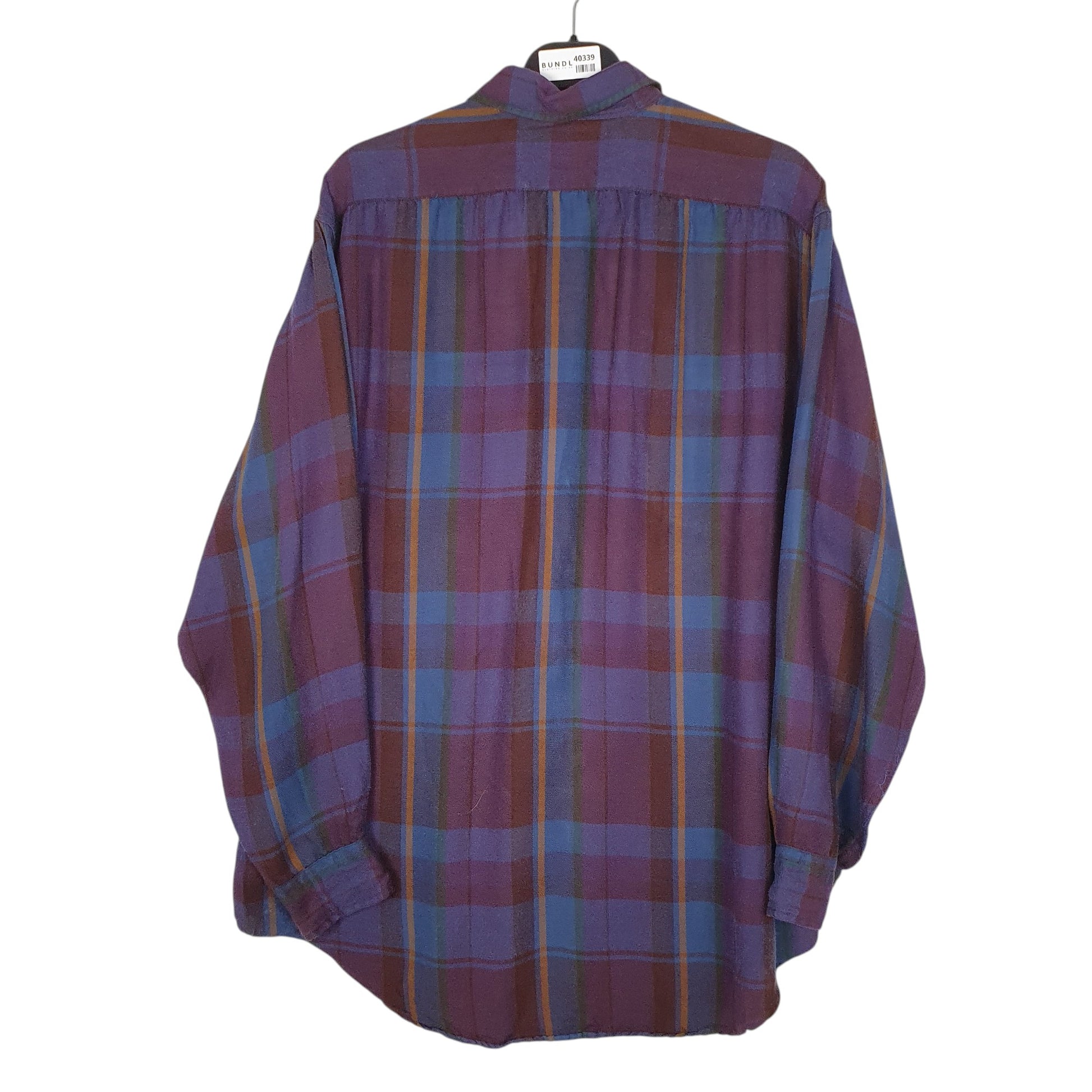 Mens Purple Polo Ralph Lauren Vintage 90s Plaid  Shirt