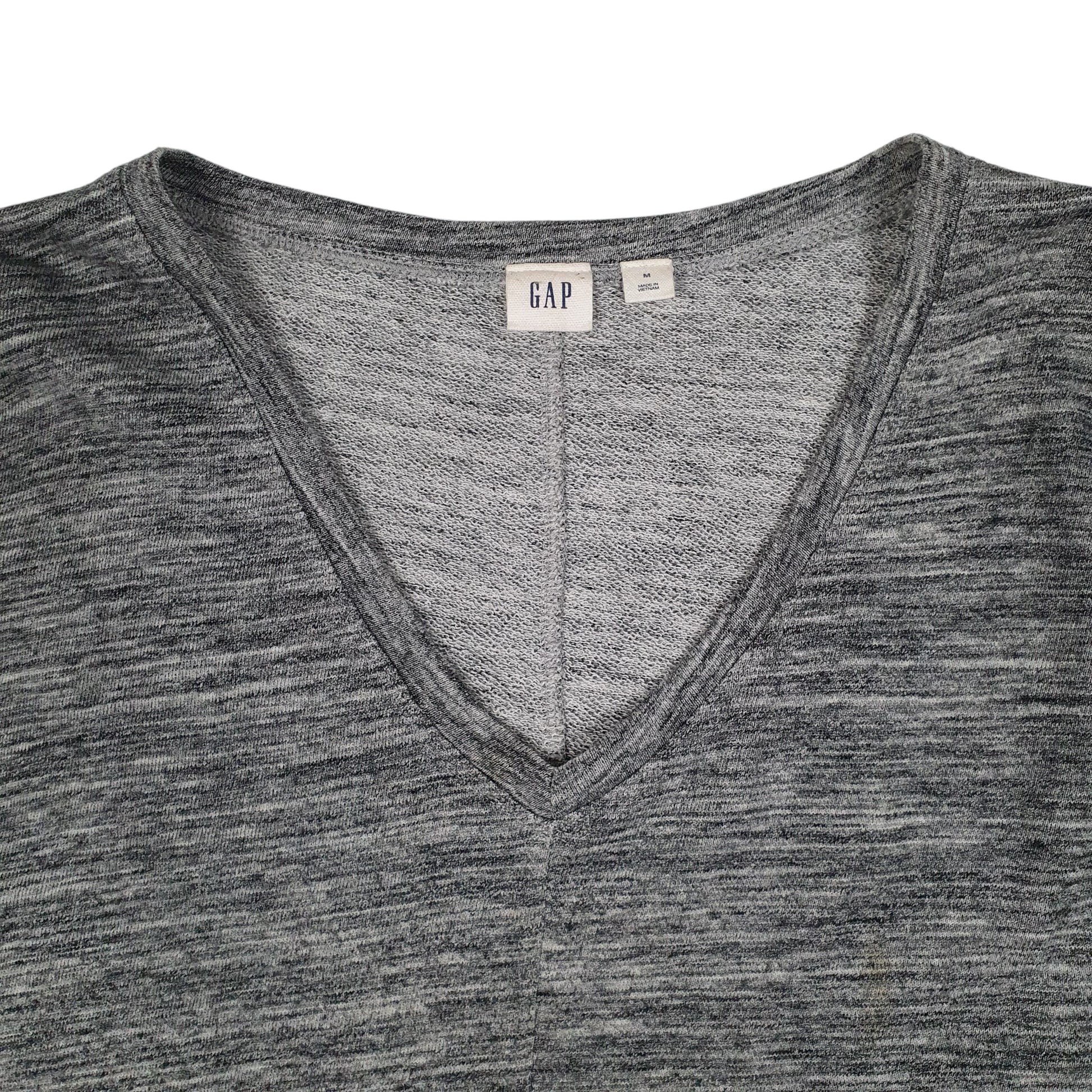 Mens Grey GAP Baggy V Neck Jumper