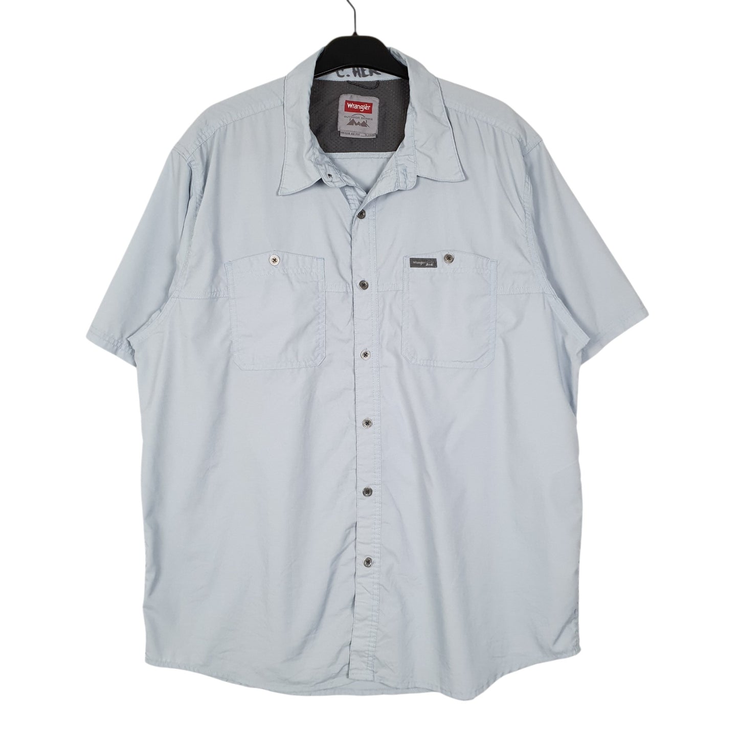 Mens Blue Wrangler  Short Sleeve Shirt