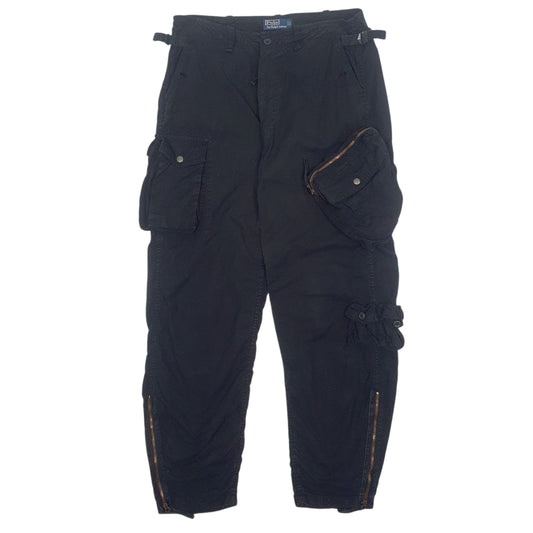 Mens Black Polo Ralph Lauren  Cargo Trousers