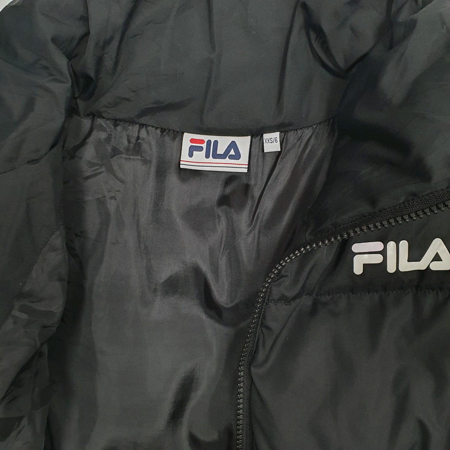 Womens Black Fila   Coat