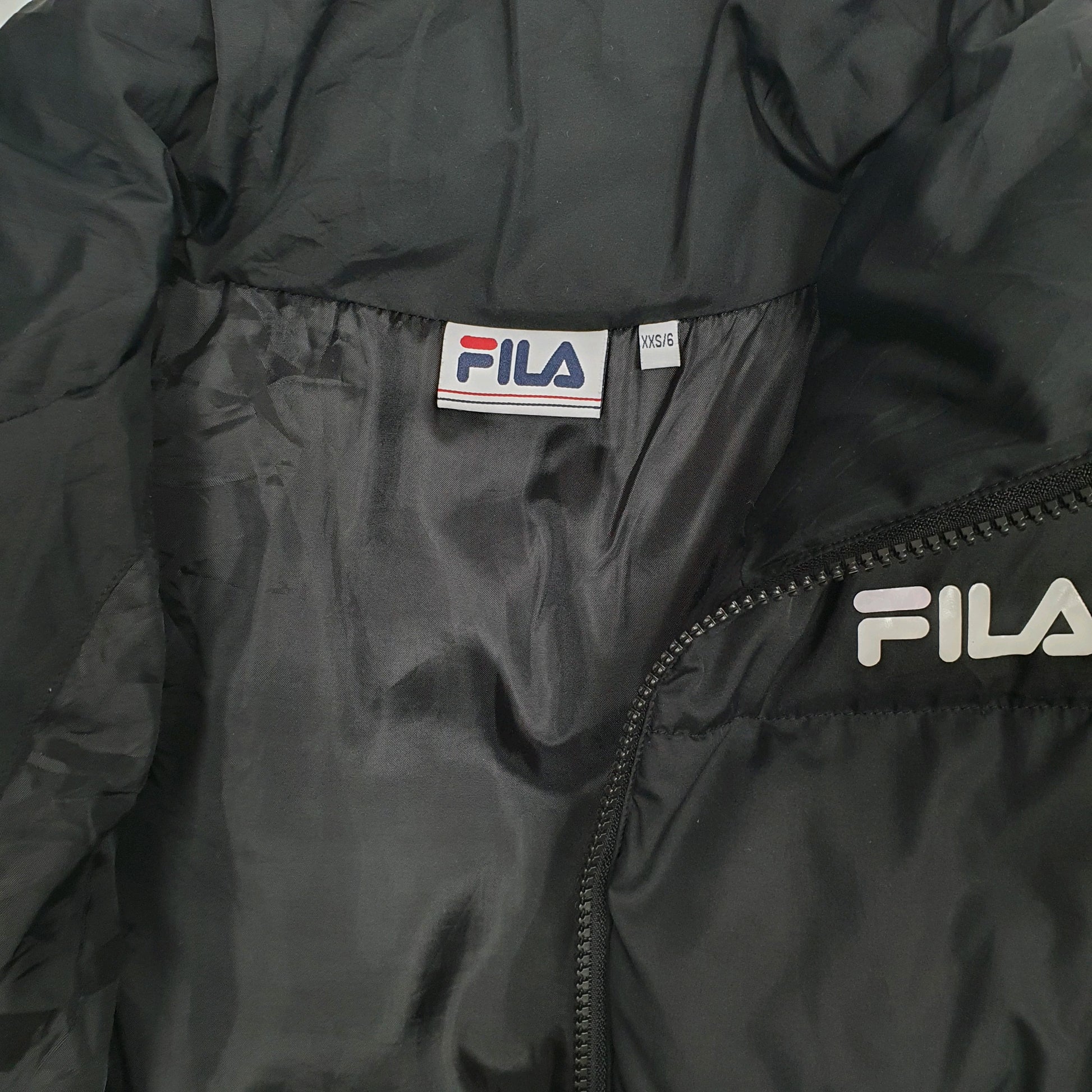 Womens Black Fila   Coat