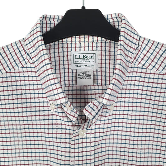 Mens Red L.L.Bean Traditional  Shirt