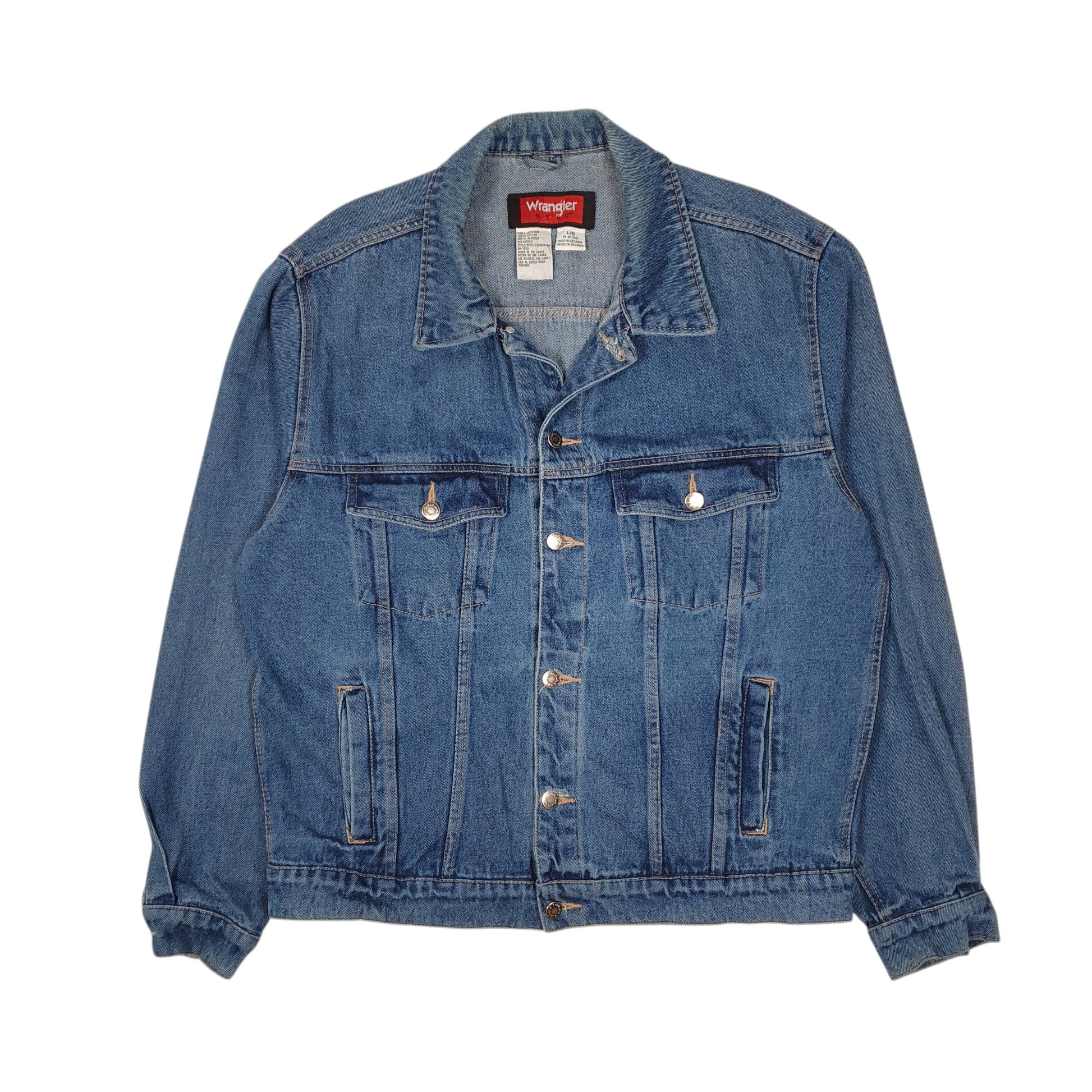 Mens Blue Wrangler Hero Vintage 2000s Type 3 Trucker  Coat