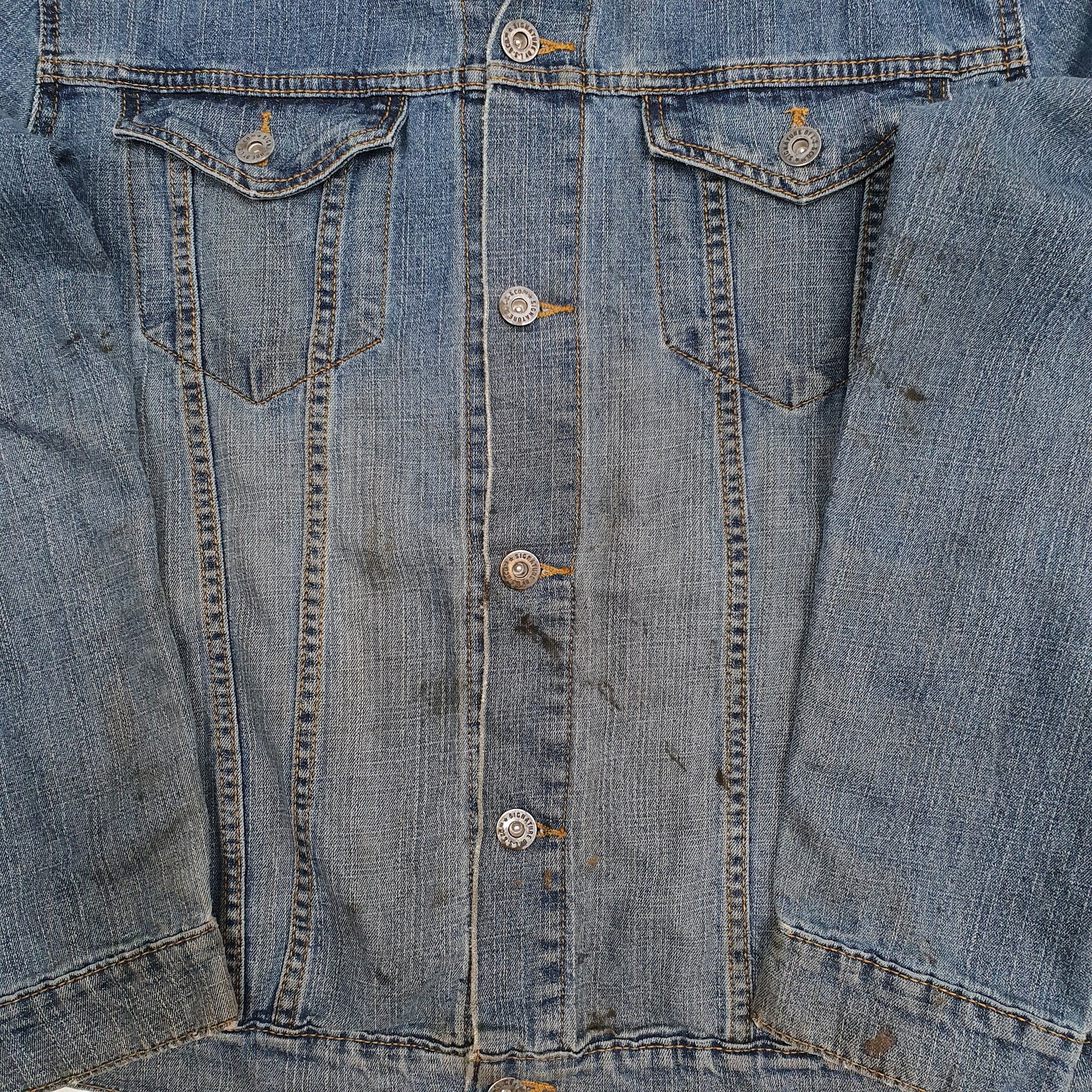 Mens Blue Levis Signature Gilet Coat