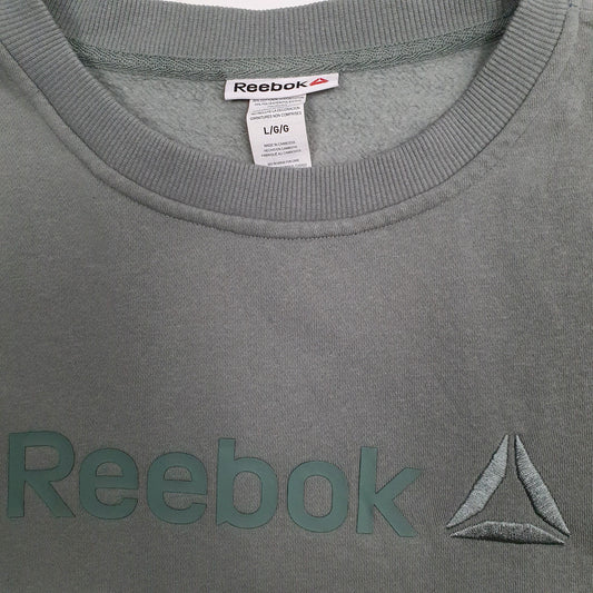 Mens Green Reebok  Crewneck Jumper