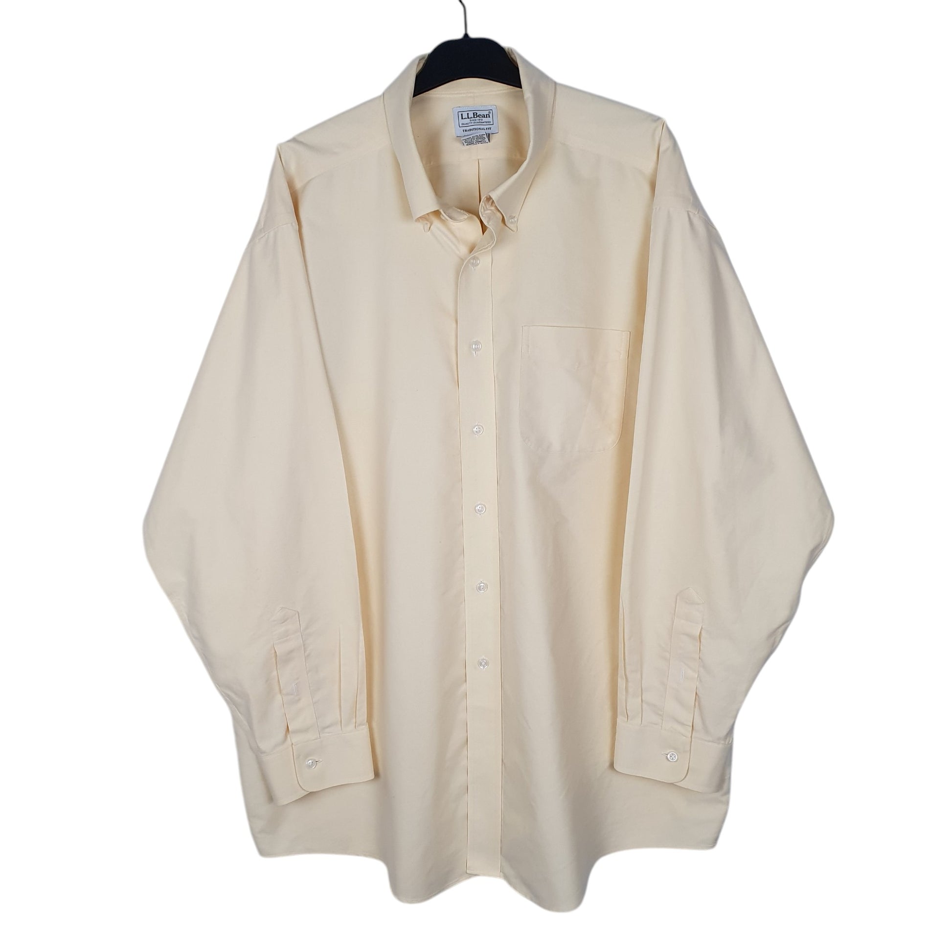 Mens Yellow L.L.Bean  Long Sleeve Shirt