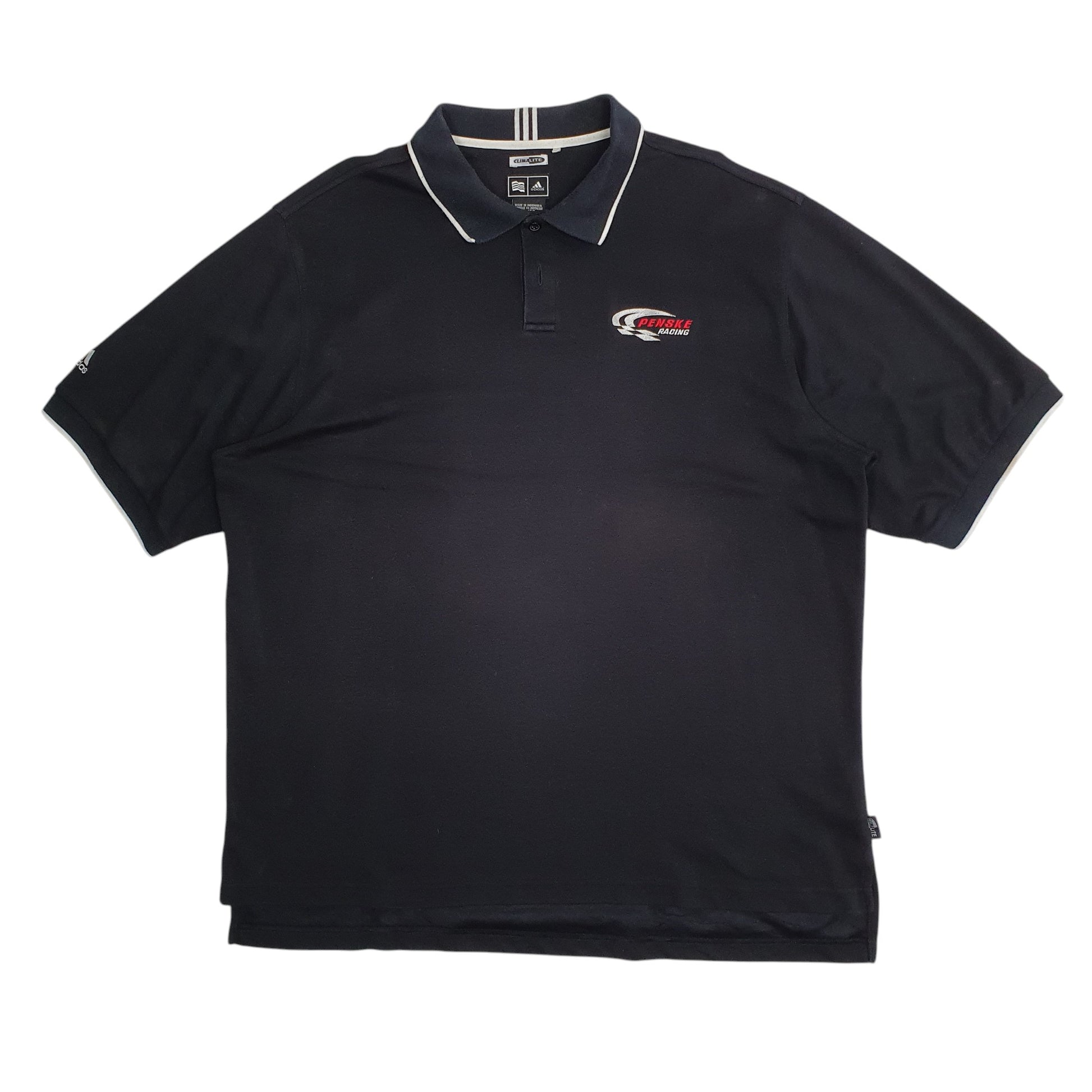 Mens Black Adidas  Short Sleeve Polo Shirt