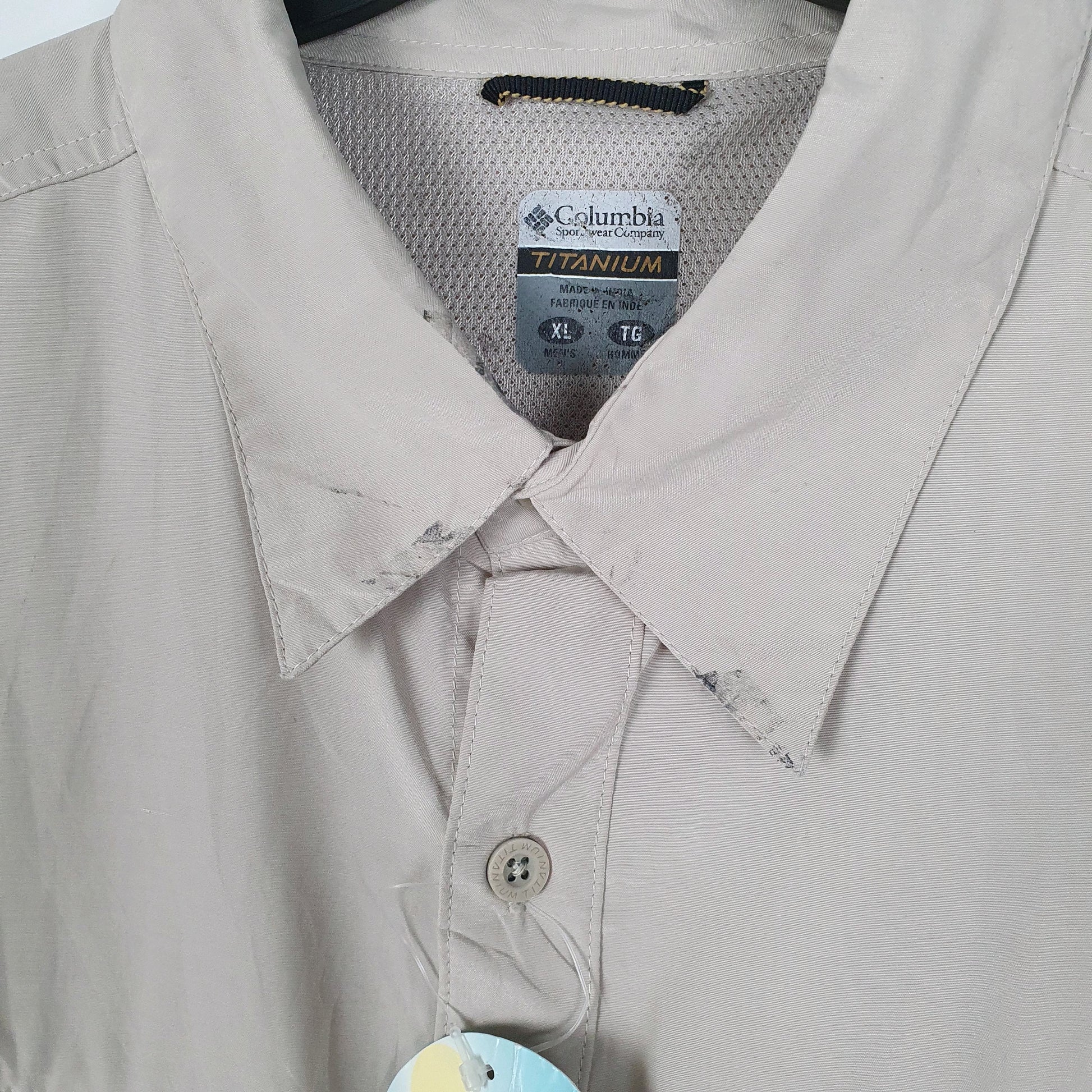 Mens Cream Columbia Sportswear Company Cowboy Ridge  Shirt