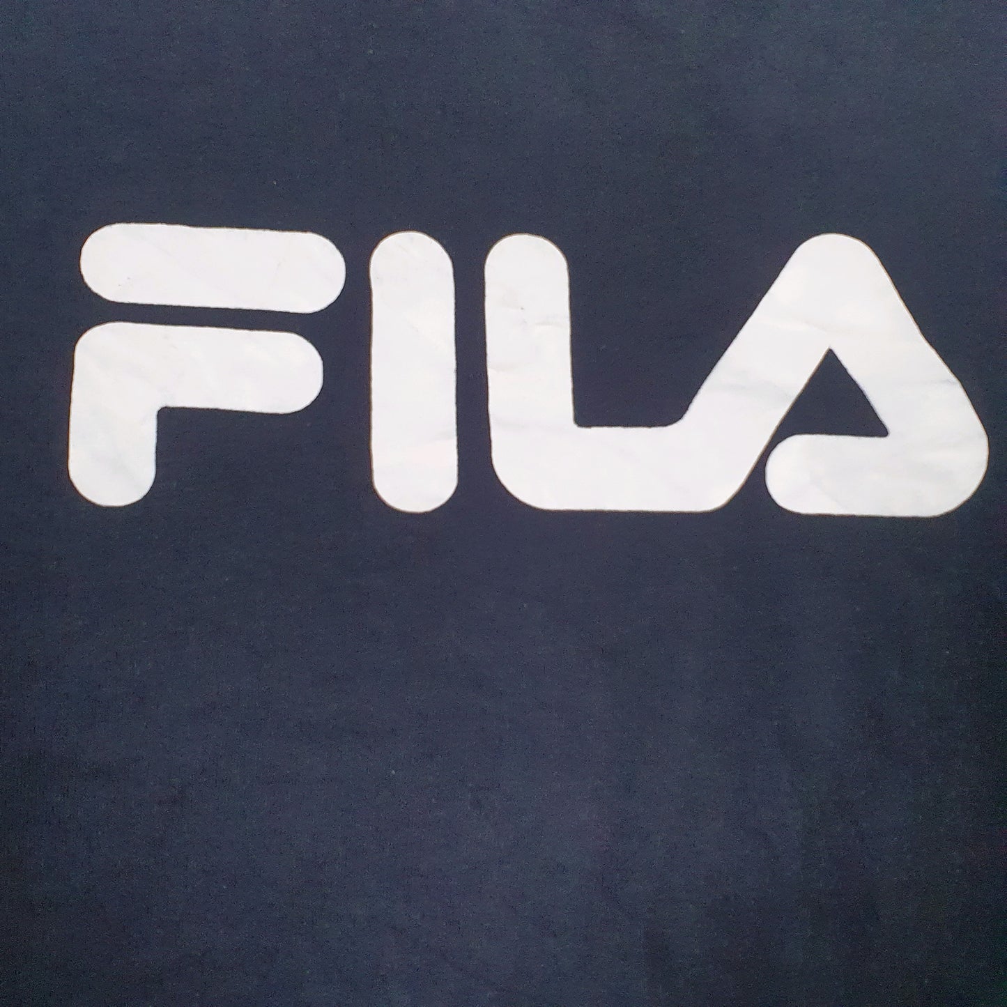 Mens Navy Fila Spellout Crewneck Jumper