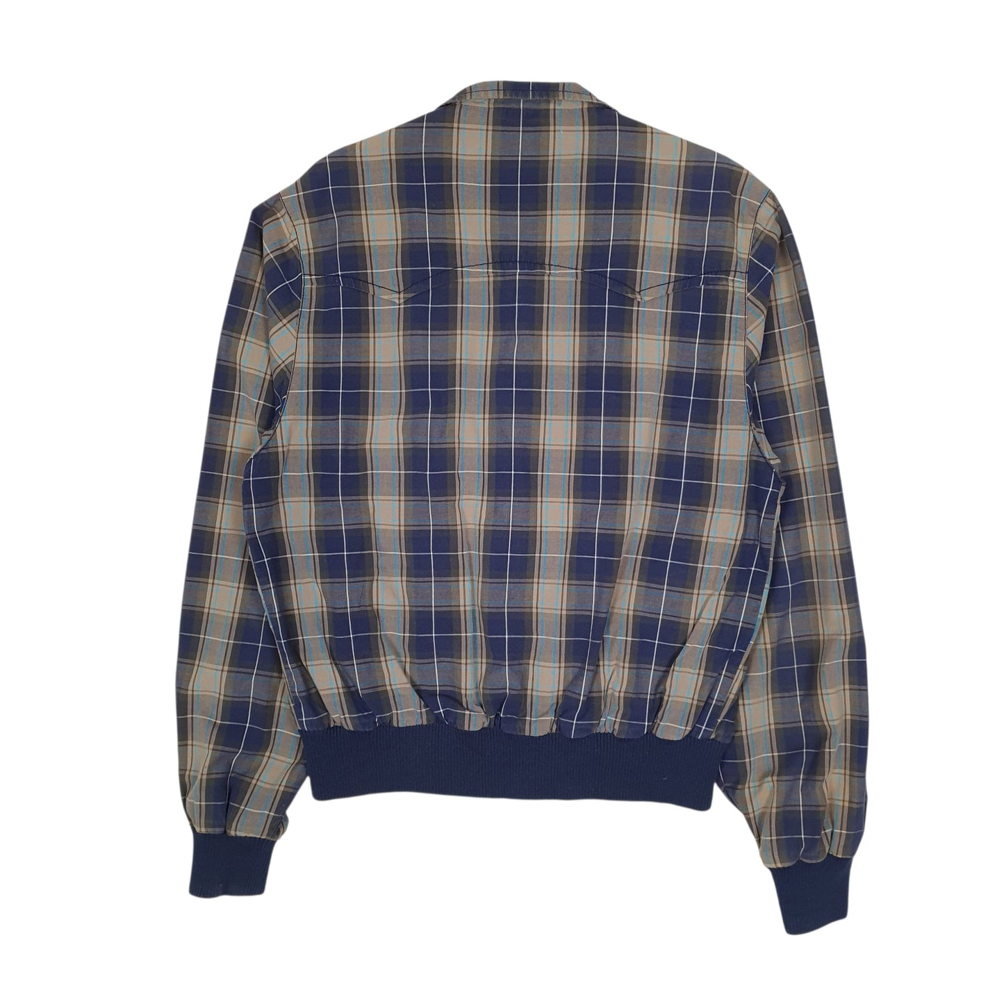 Mens Navy Dickies Check Harringtin Eisenhower  Coat