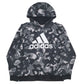 Womens Grey Adidas Spellout Camo Hoodie Jumper