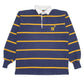 Mens Navy Barbarian  Long Sleeve Polo Shirt
