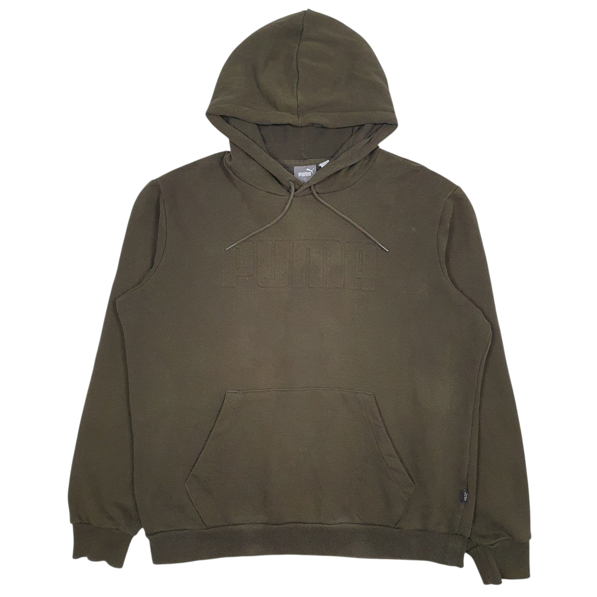 Mens Green Puma  Hoodie Jumper