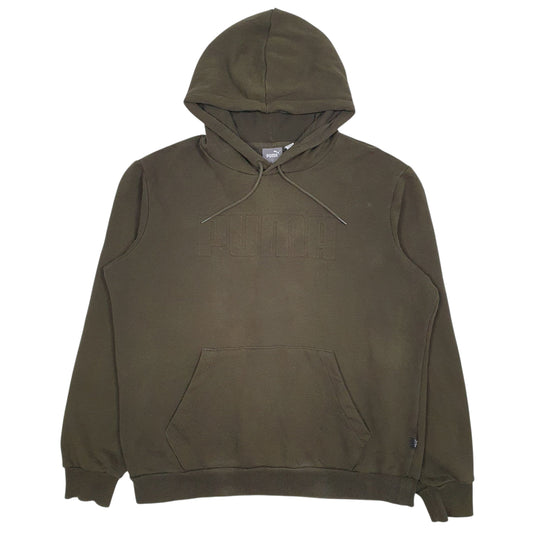 Mens Green Puma  Hoodie Jumper