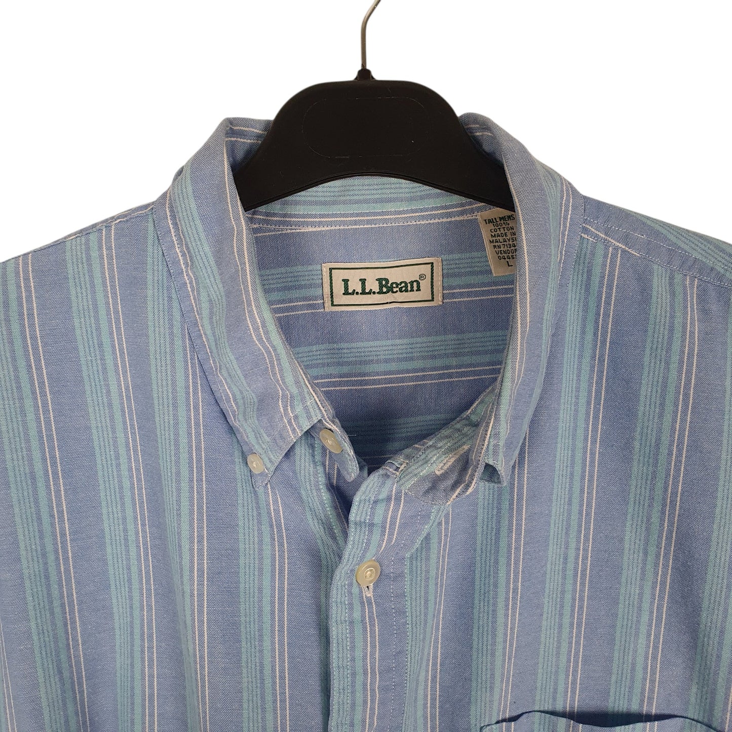 Mens Blue L.L.Bean Vintage 90s Tall  Shirt