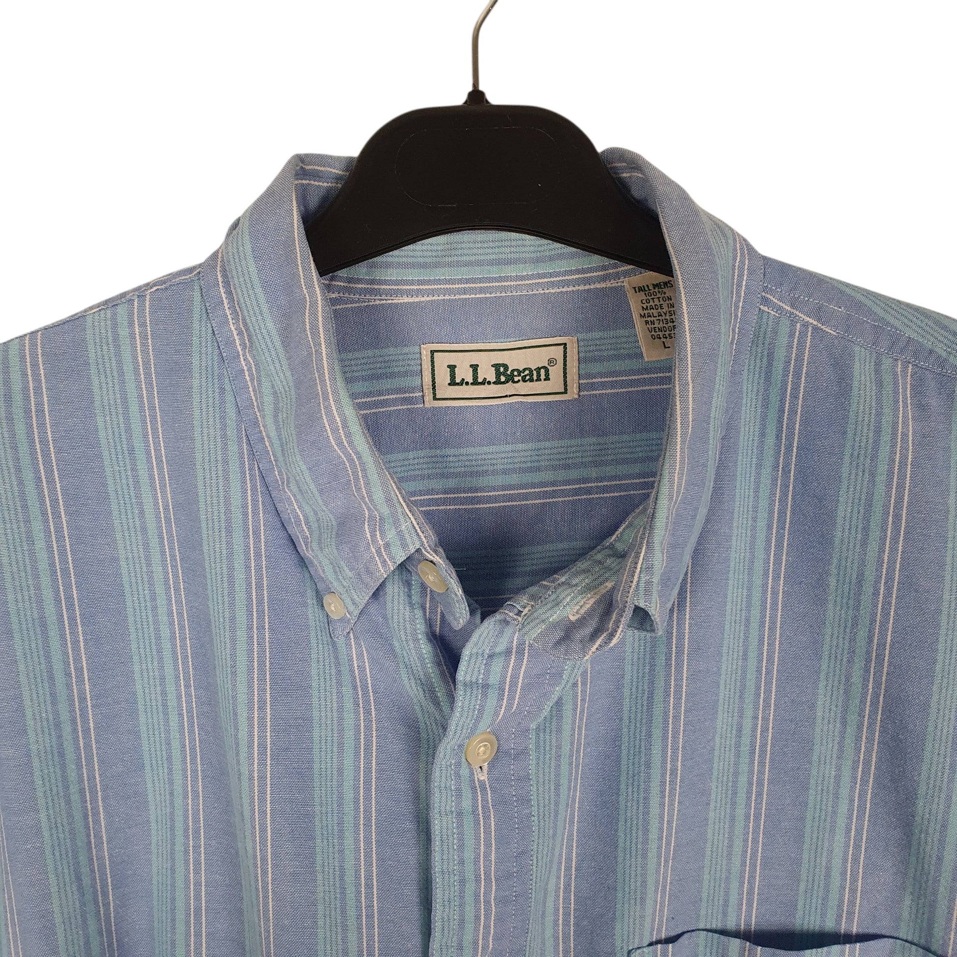 Mens Blue L.L.Bean Vintage 90s Tall  Shirt