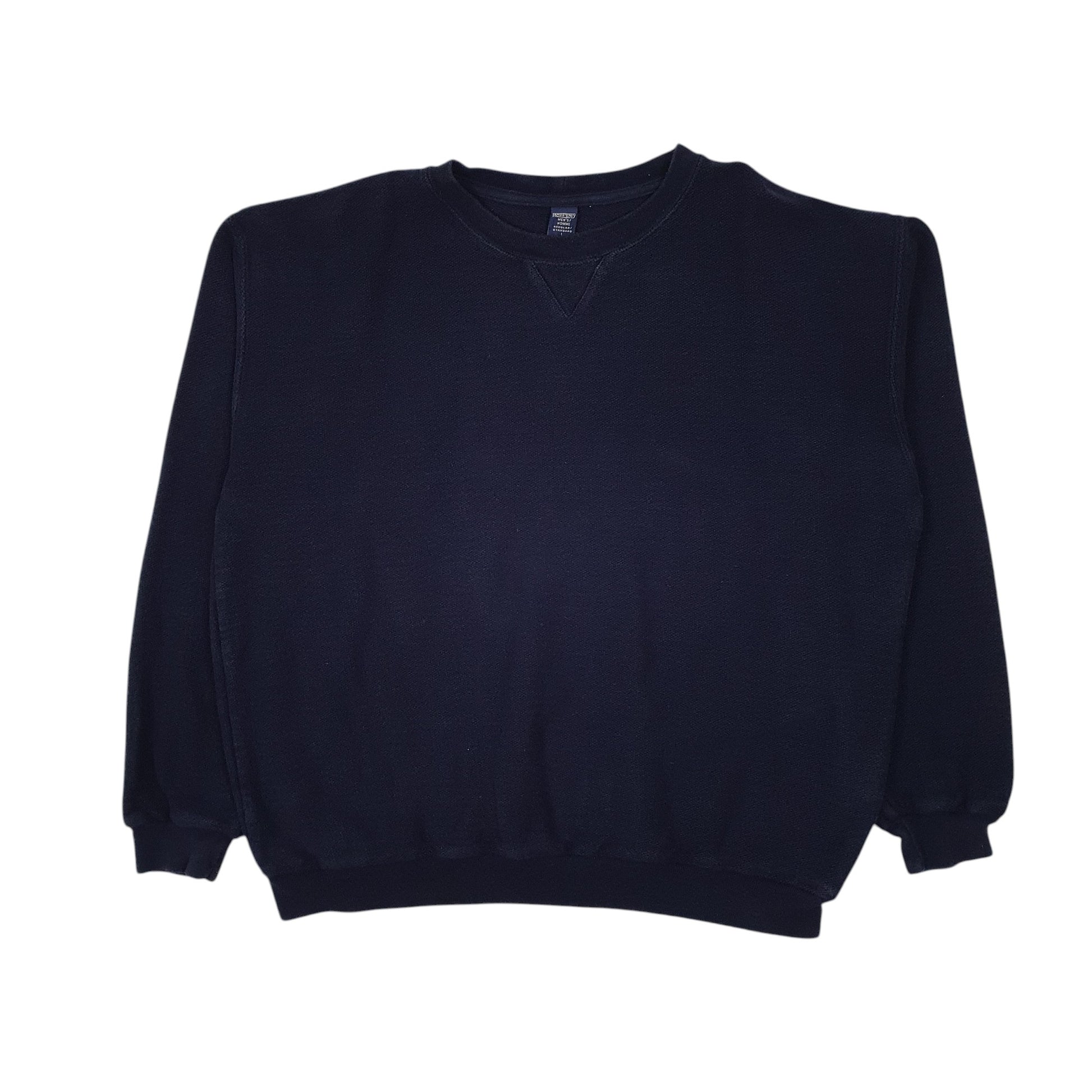 Mens Navy Lands End Vintage 90s Crewneck Jumper