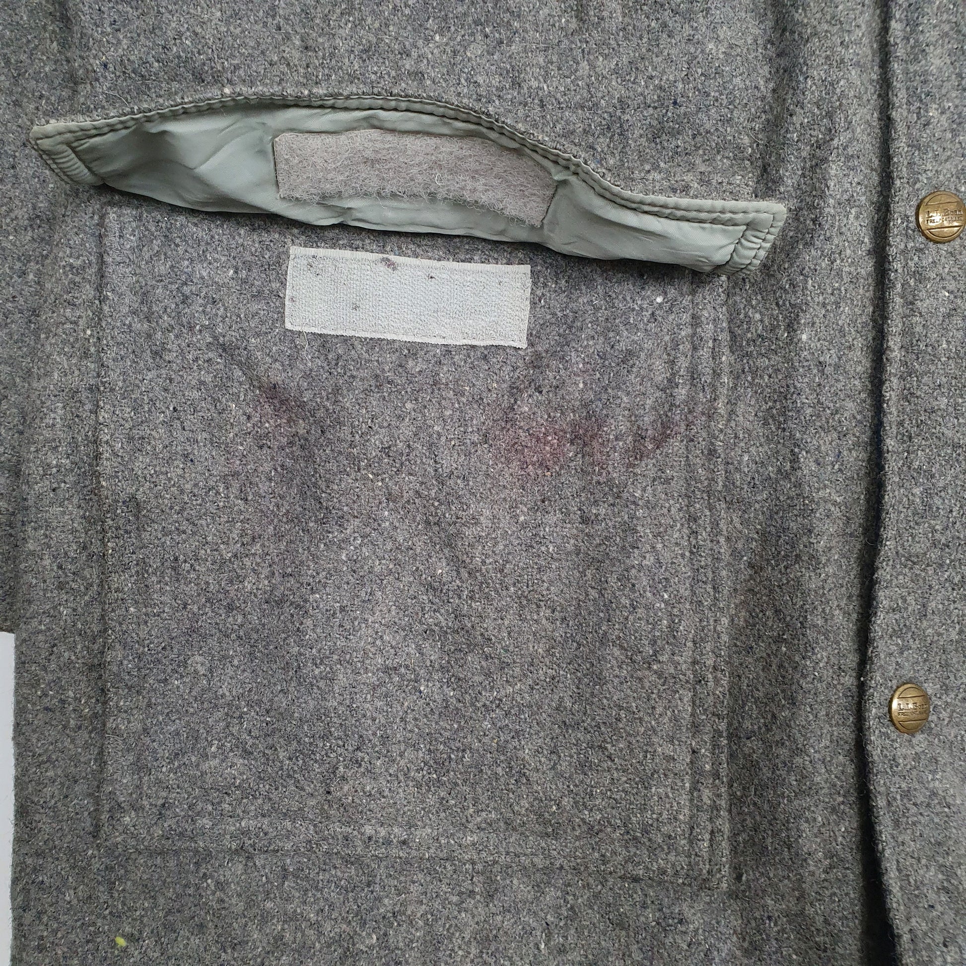 Mens Grey L.L.Bean Vintage 1980s Field  Coat