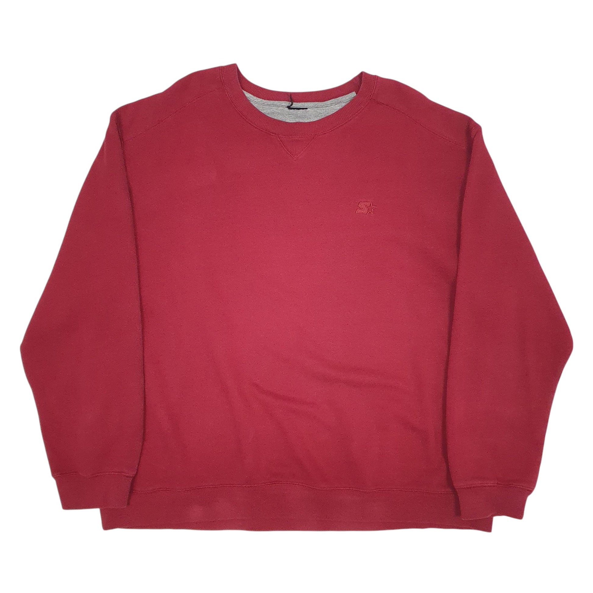 Mens Burgundy Starter  Crewneck Jumper