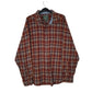 Mens Burgundy Woolrich Thick Flannel Plaid Long Sleeve Shirt