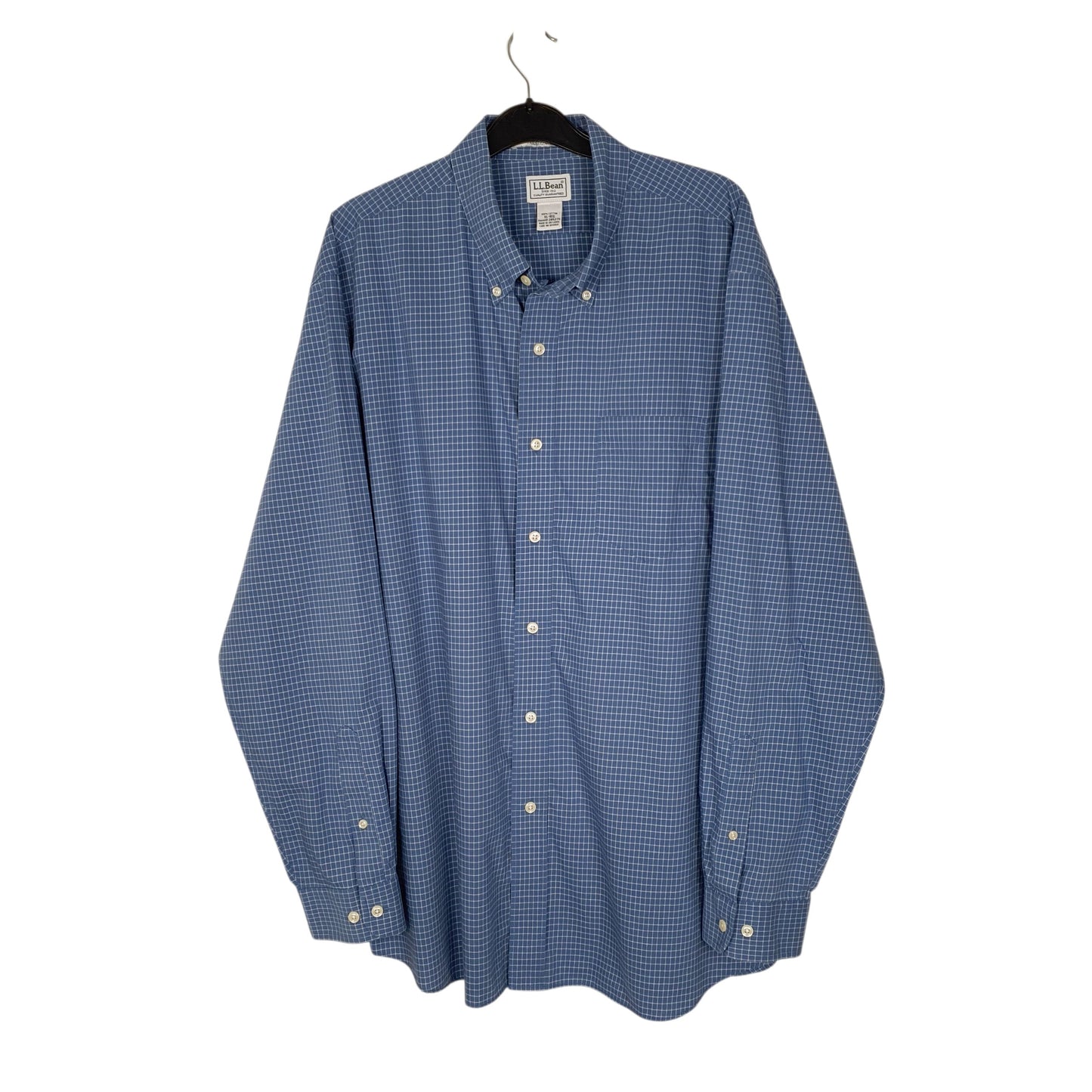 Mens Blue L.L.Bean  Long Sleeve Shirt