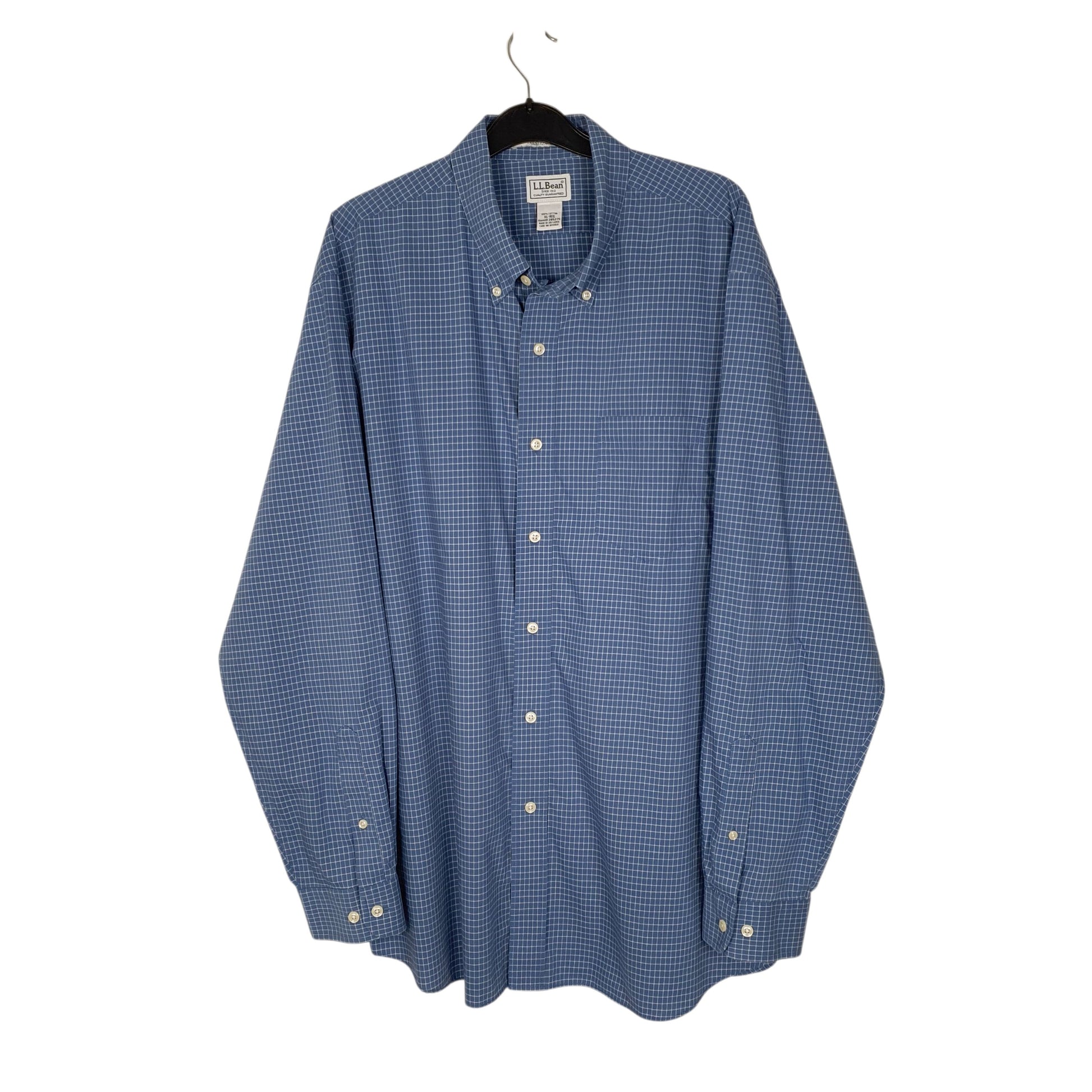 Mens Blue L.L.Bean  Long Sleeve Shirt