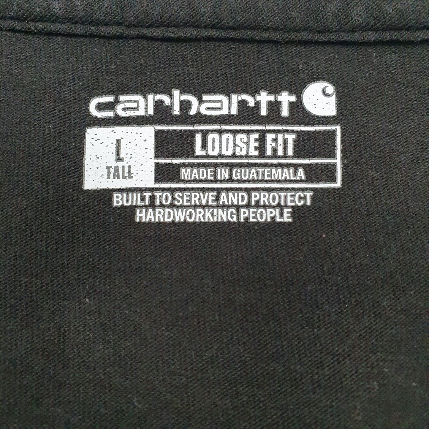 Mens Black Carhartt   T Shirt