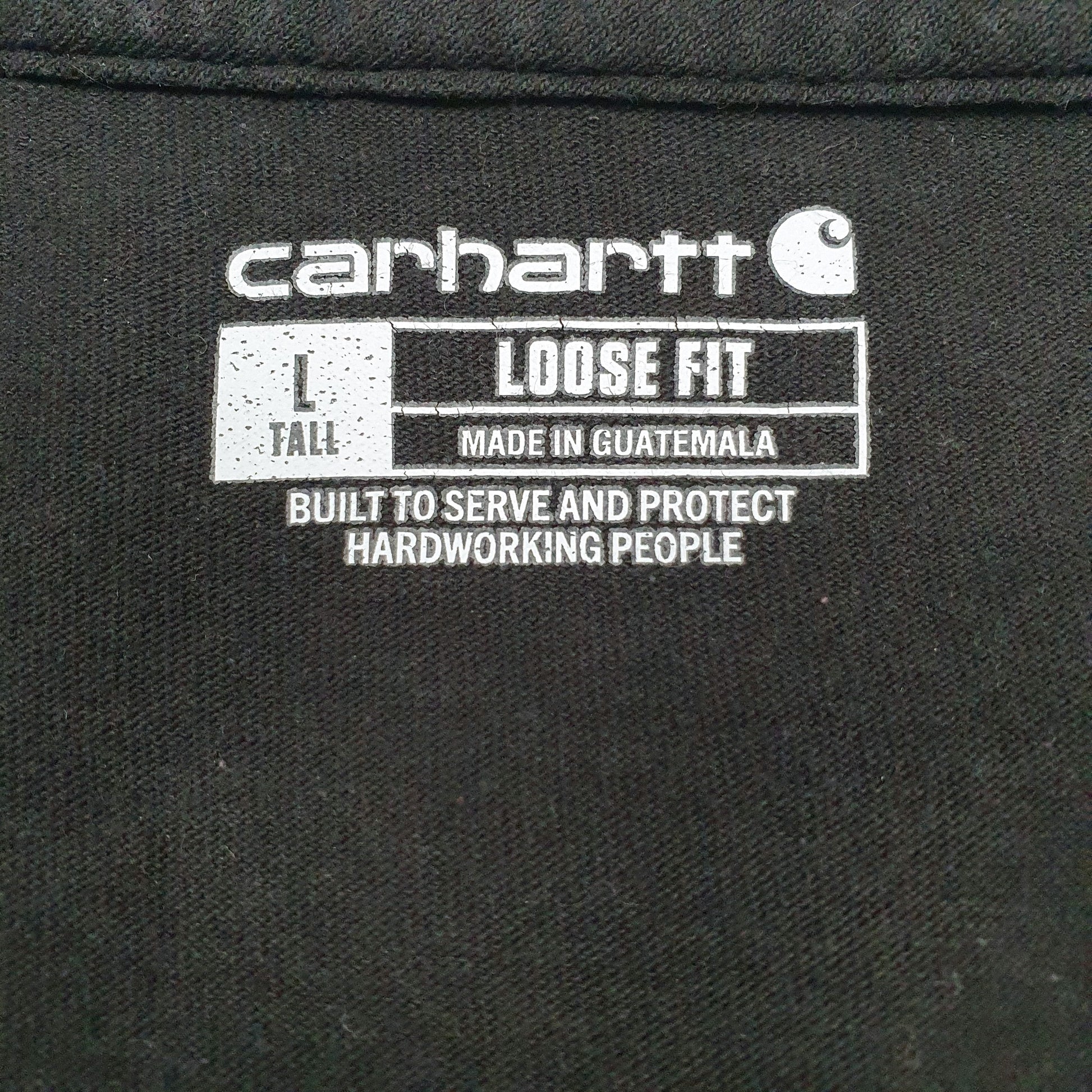 Mens Black Carhartt   T Shirt