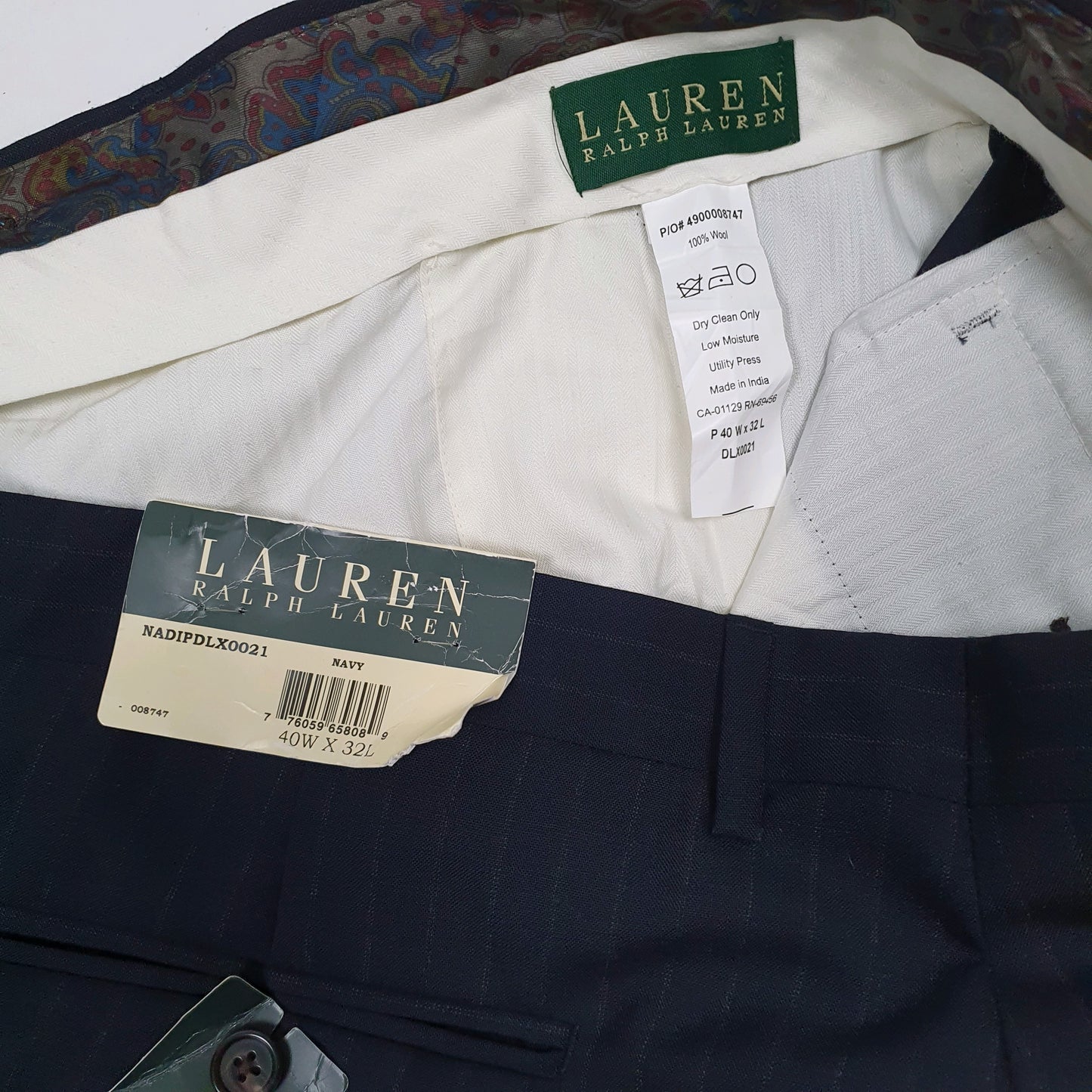 Mens Navy Ralph Lauren   Trousers