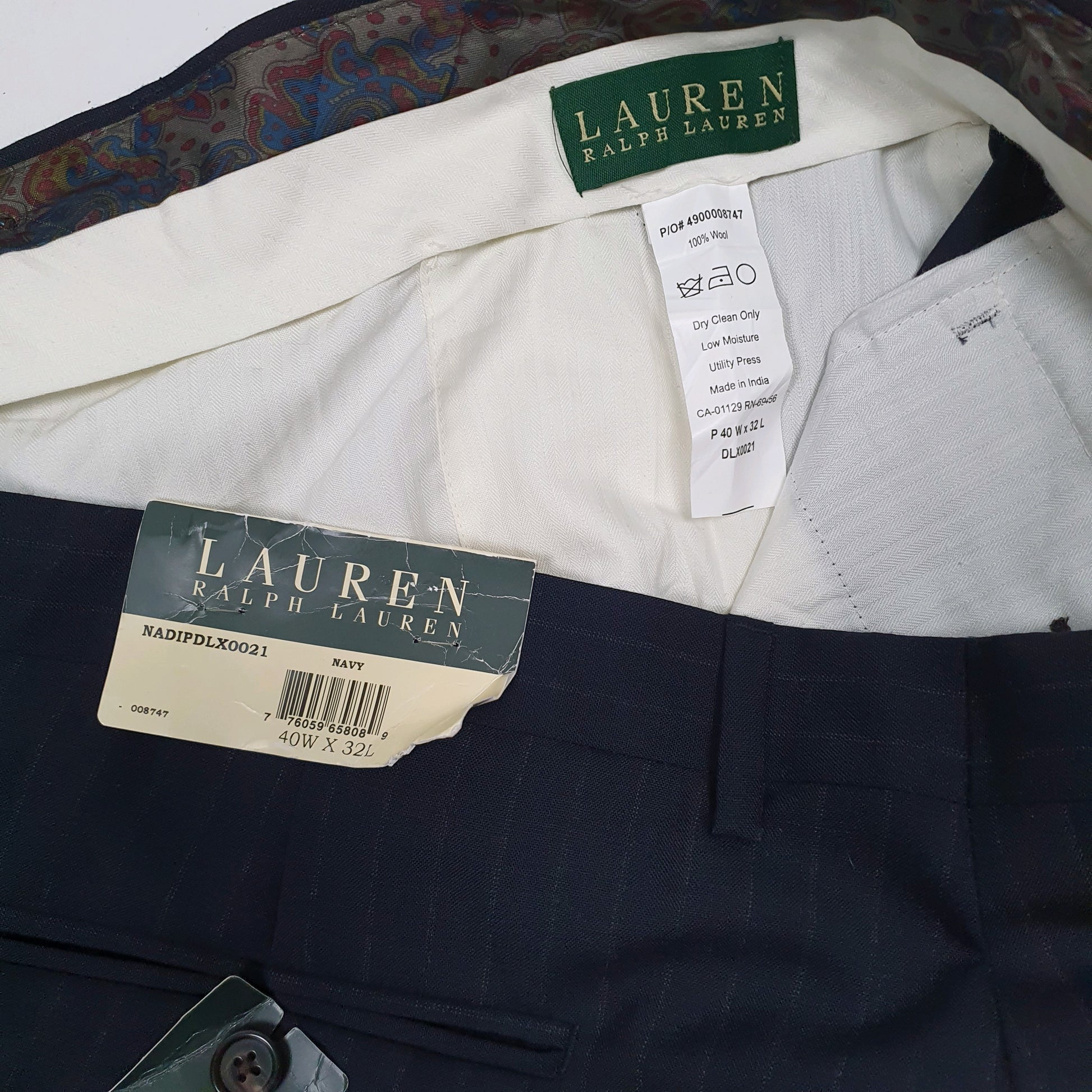 Mens Navy Ralph Lauren   Trousers