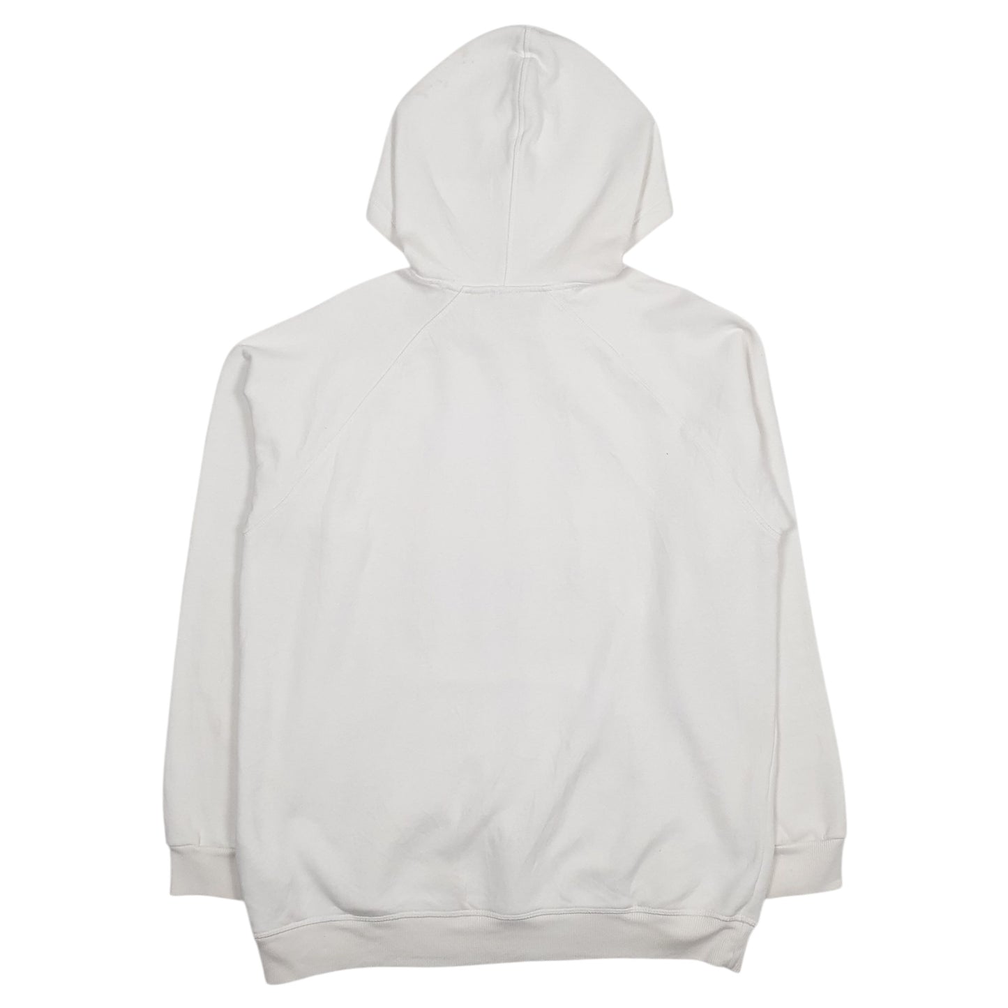 Mens White Adidas Spellout Hoodie Jumper