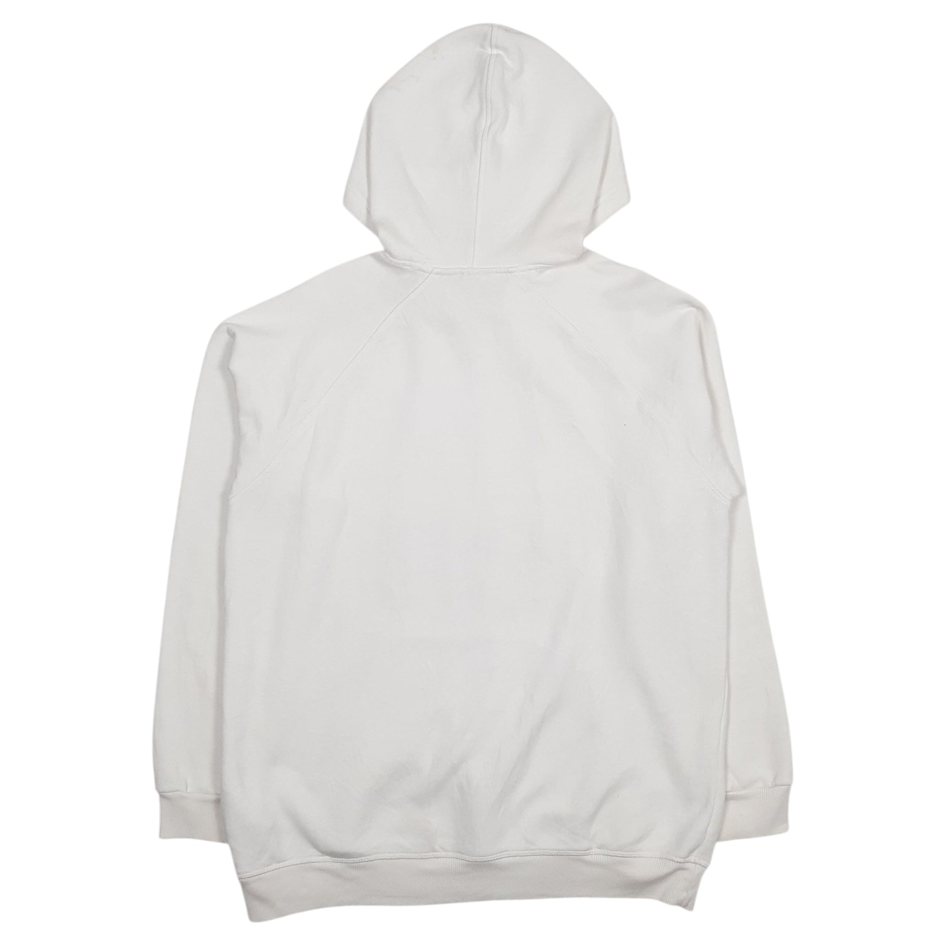Mens White Adidas Spellout Hoodie Jumper