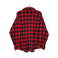 Mens Red Woolrich Thick Flannel Plaid Shacket Jacket  Shirt