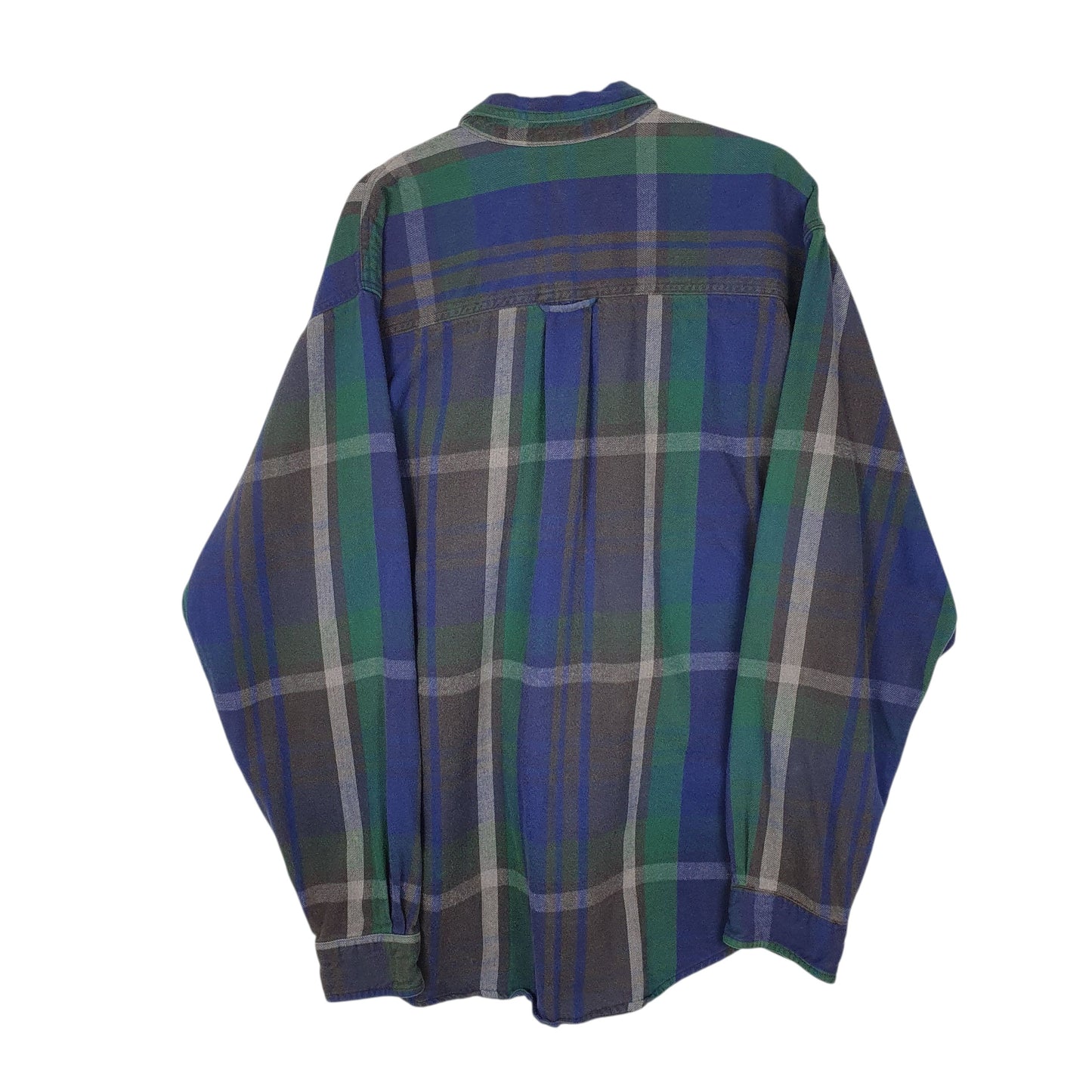 Mens Navy Eddie Bauer McKinley Flannel Vintage 1980s  Shirt