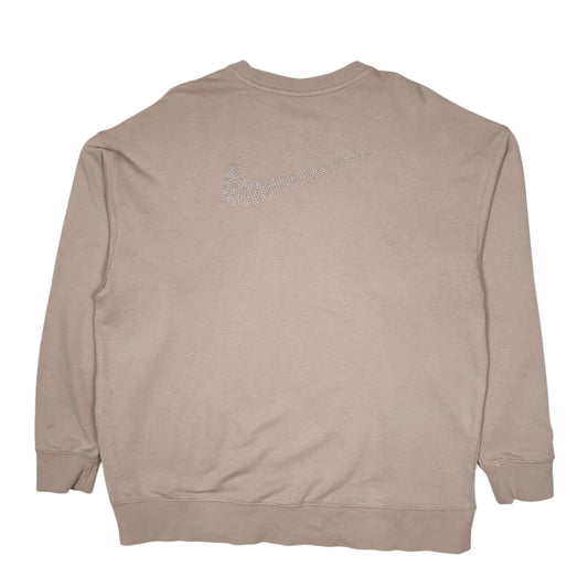 Womens Pink Nike Baggy Loose Fit Crewneck Jumper