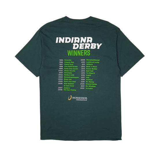 Mens Green Port & Company Indiana Derby 2023  T Shirt