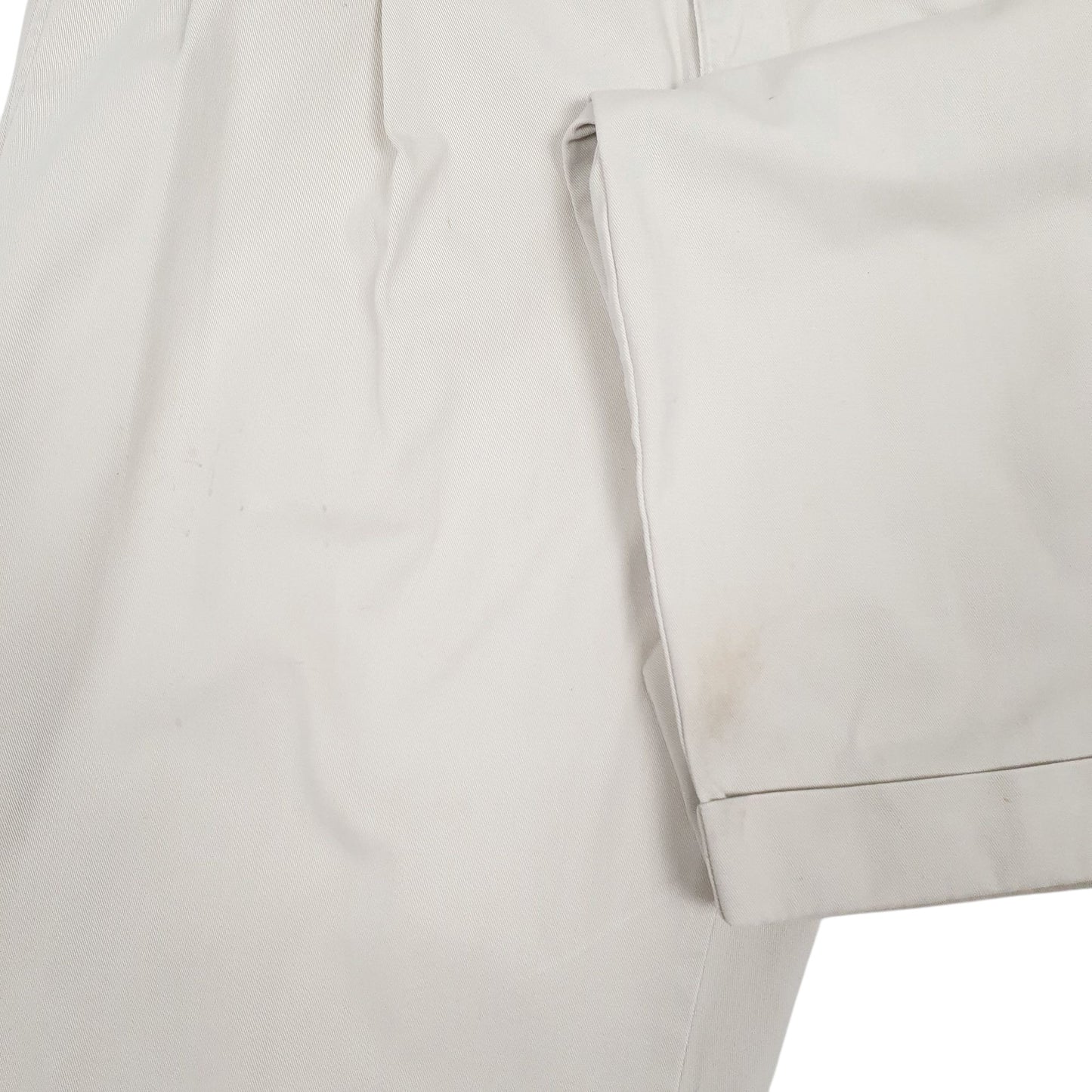 Mens Cream Polo Ralph Lauren Double Pleated Hammond Pant Vintage 90s  Trousers