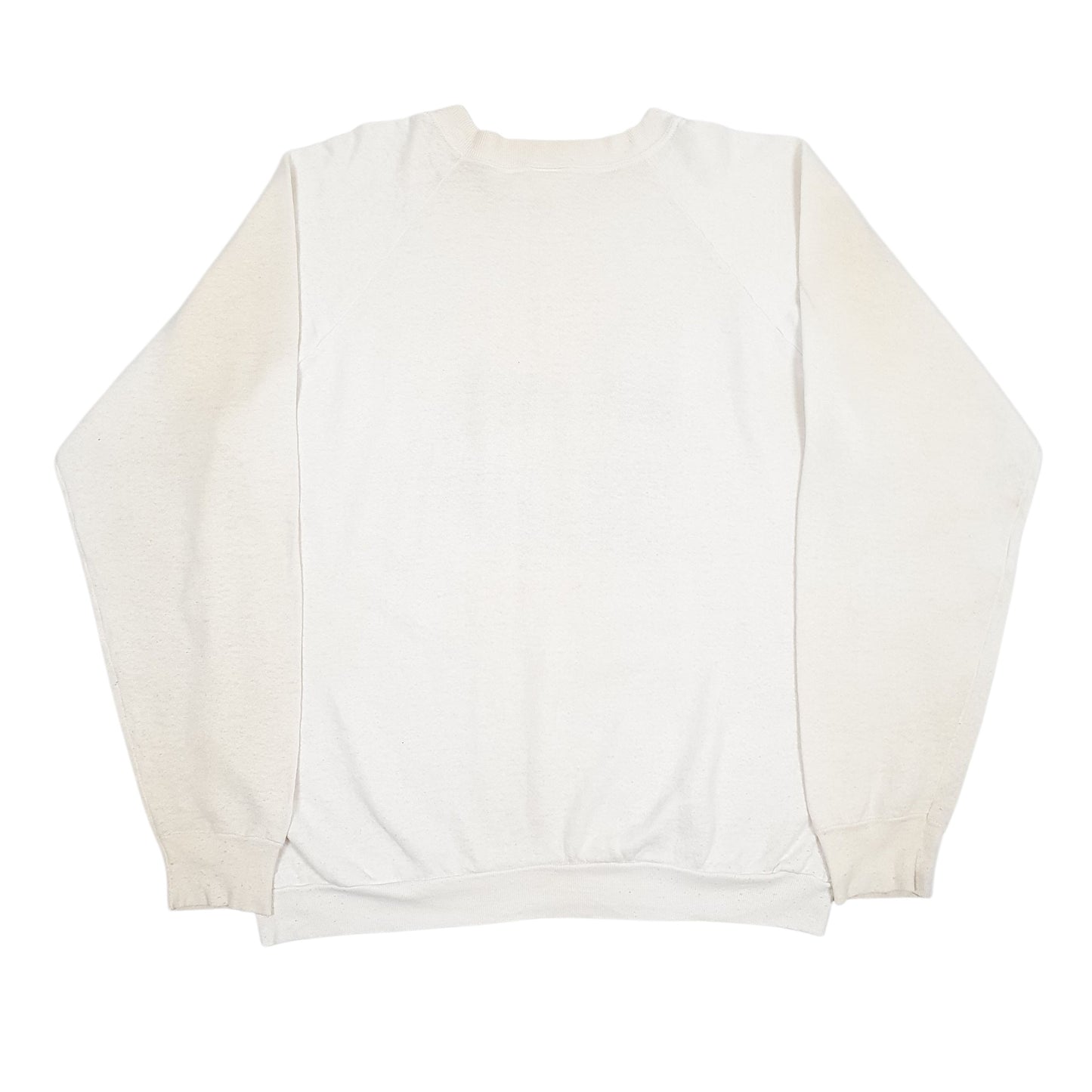 Mens White Unbranded Vintage 90s Crewneck Jumper