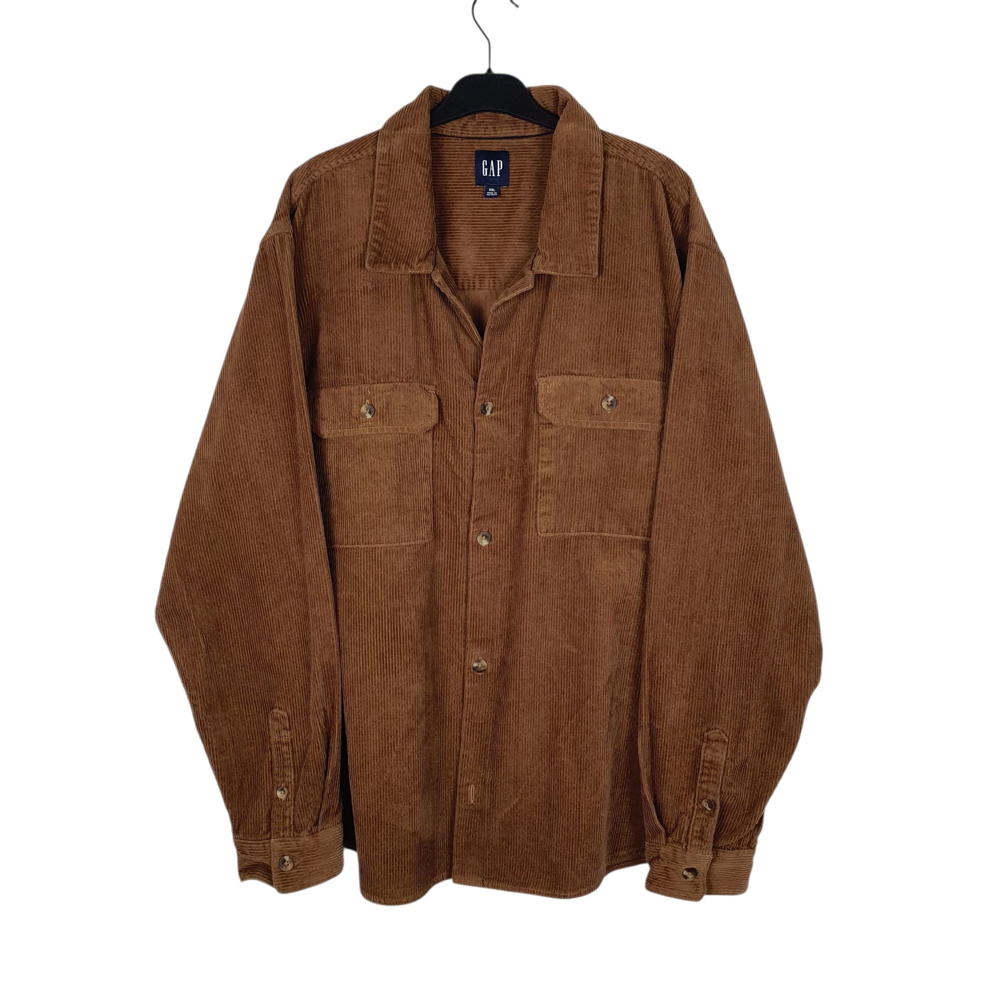 Mens Brown GAP Corduroy Long Sleeve Shirt
