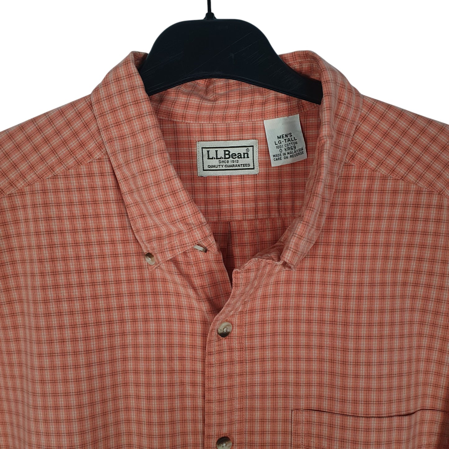 Mens Orange L.L.Bean Tall  Shirt