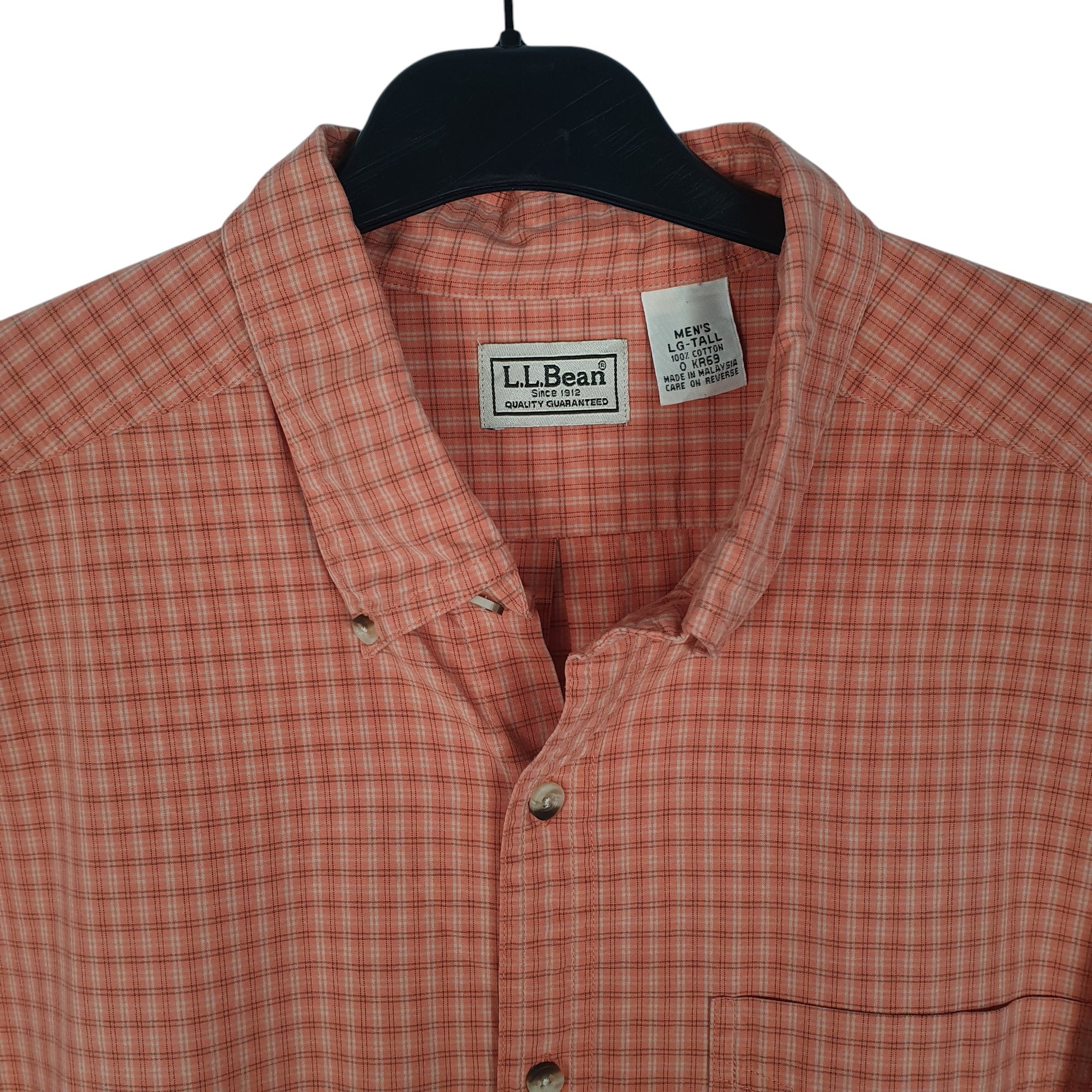 Mens Orange L.L.Bean Tall  Shirt