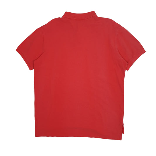 Mens Red Polo Ralph Lauren Custom Fit  Polo Shirt