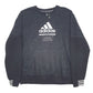 Mens Black Adidas Spellout Crewneck Jumper
