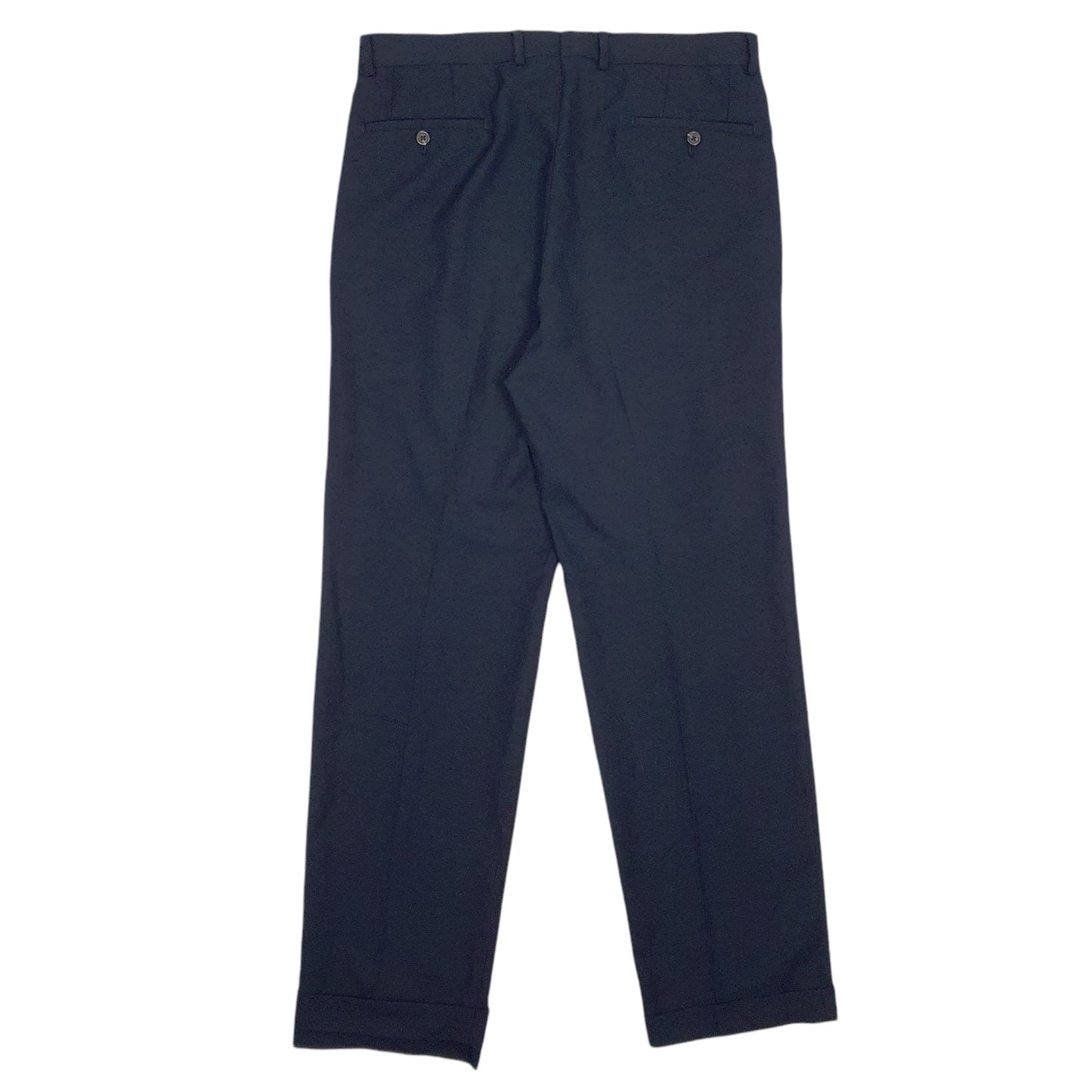 Mens Navy Ralph Lauren Double Pleated  Trousers