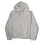 Mens White Fila Hoodie Sherpa Full Zip Jumper