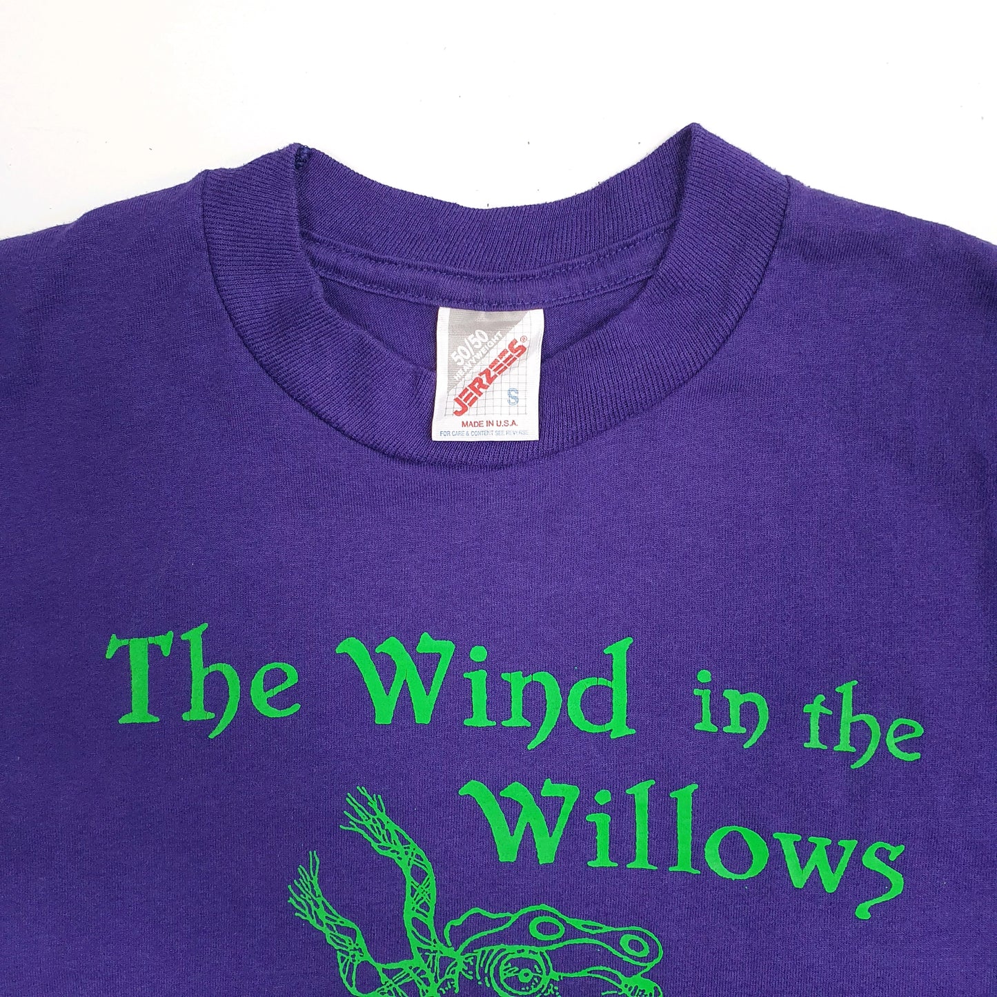 Mens Purple Jerzees Single Stitch Vintage 90s  T Shirt
