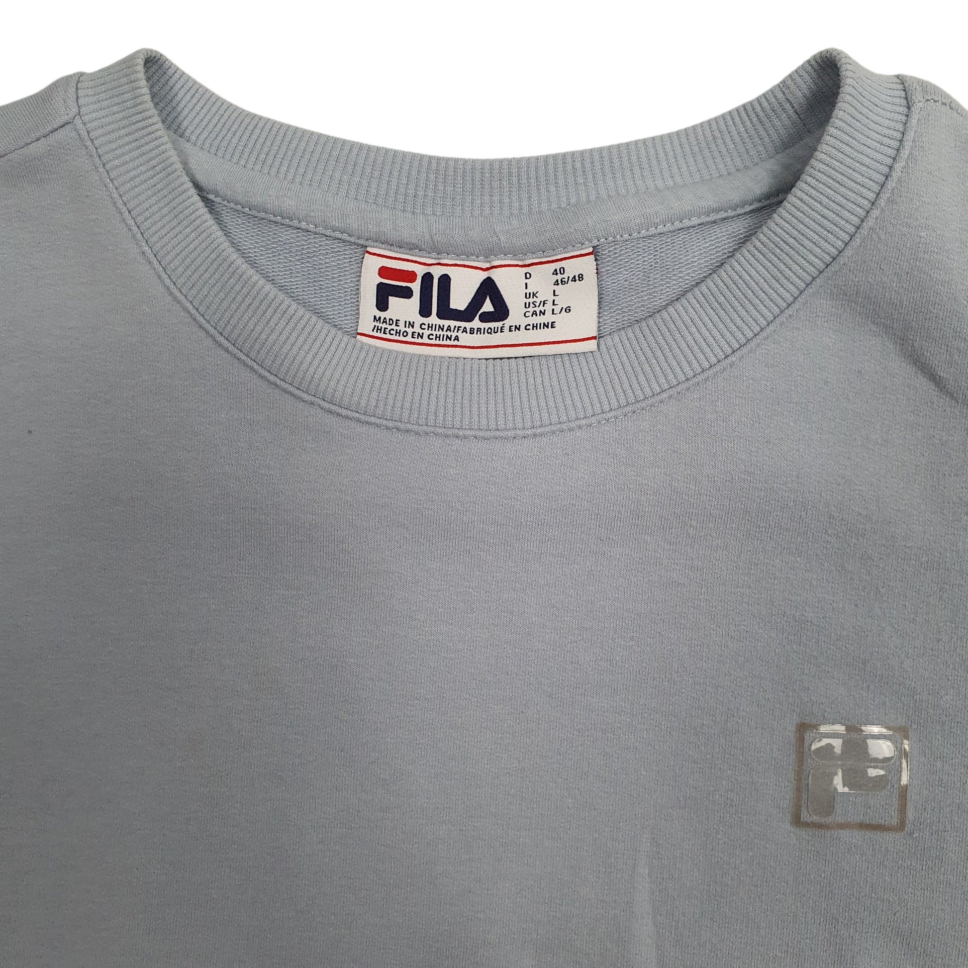 Mens Blue Fila  Crewneck Jumper