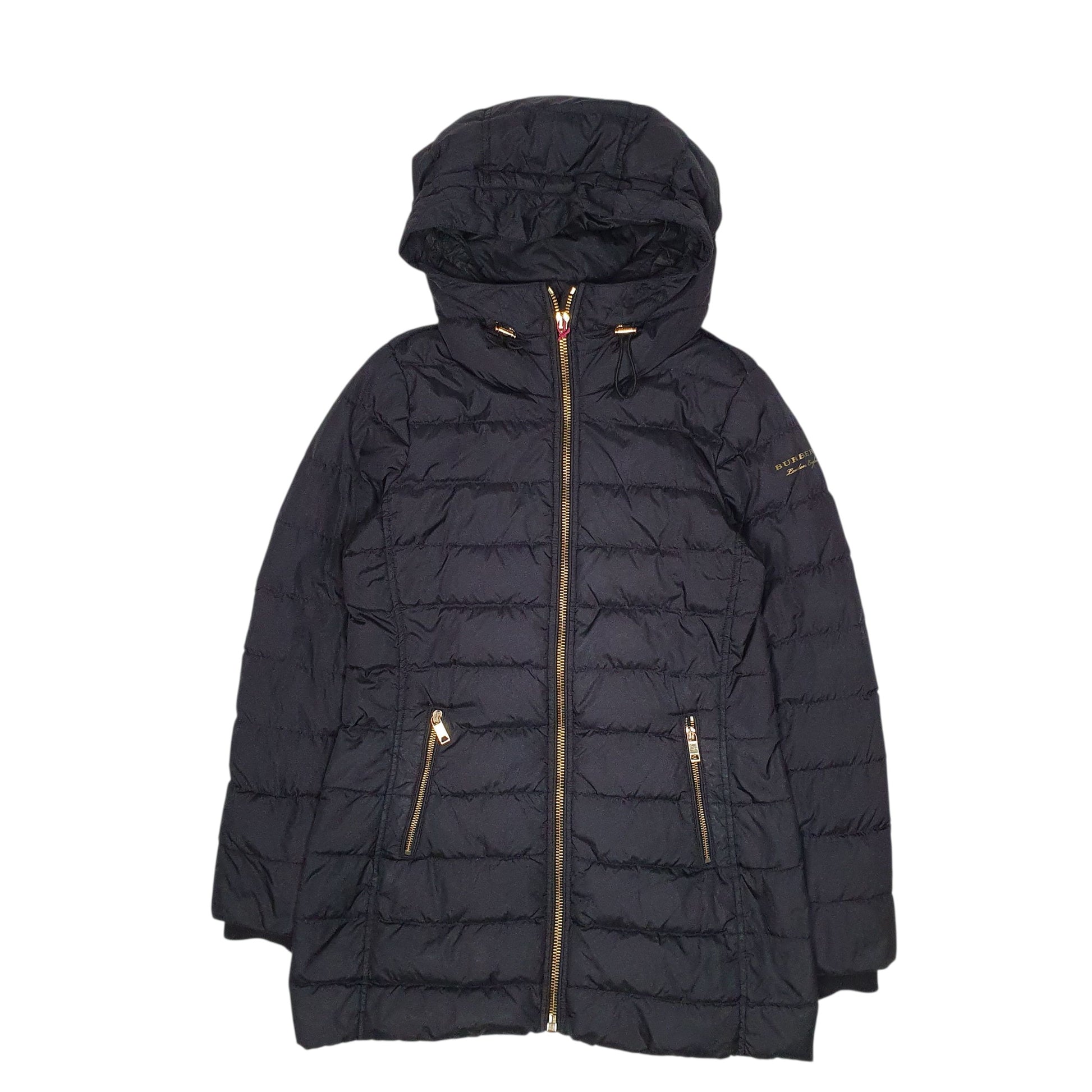 Mens Black Burberry Parka  Coat