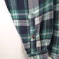 Mens Green Woolrich Thick Flannel Plaid  Shirt